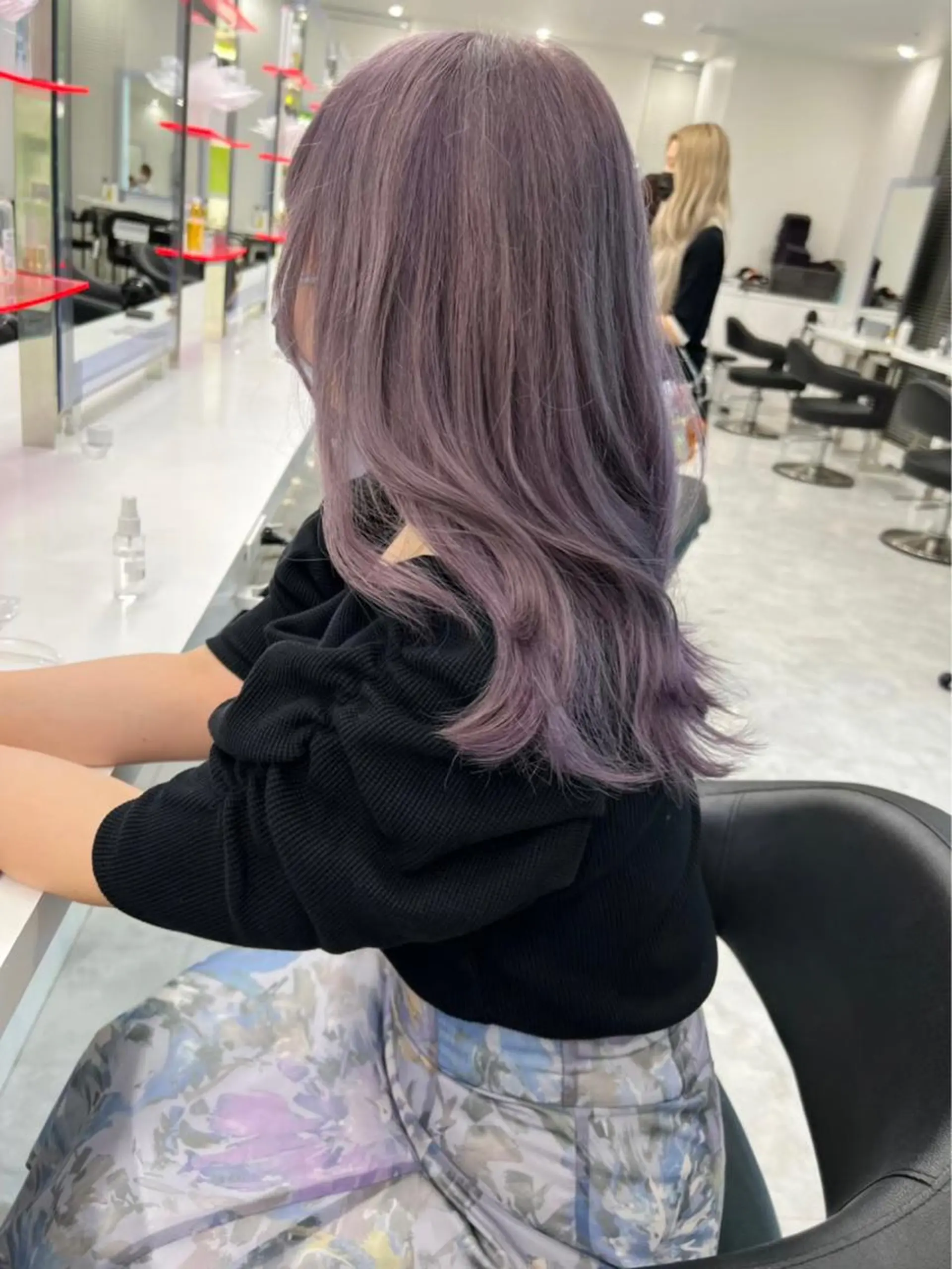 ロング カラー ［銀座］淡色 ラベンダー🫧大村のヘアスタイル