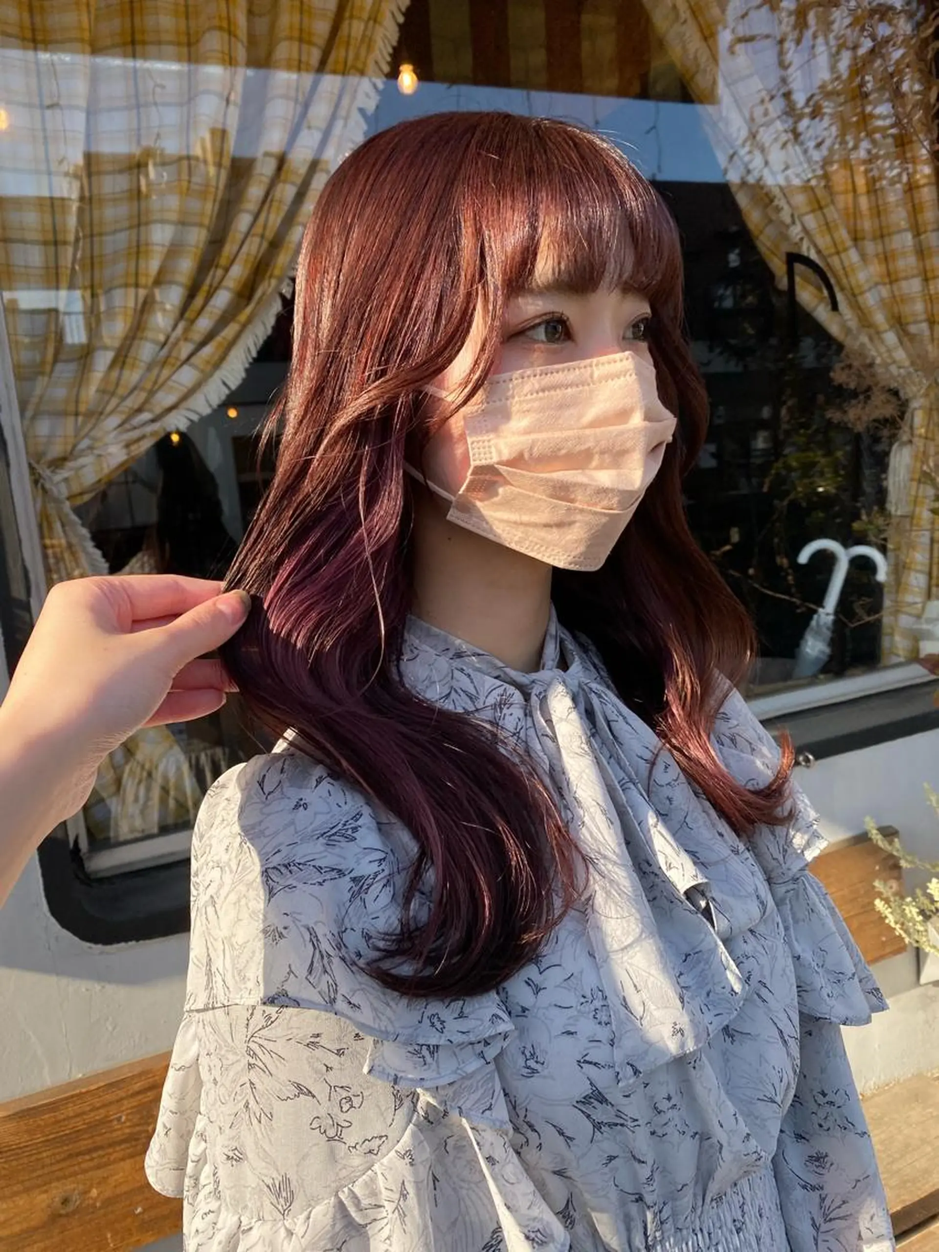 セミロング カラー パーマ ヘアアレンジ メンズ キッズ ネイル マツエク・マツパ アイブロウ chapter問屋町 💘小室明華のヘアスタイル