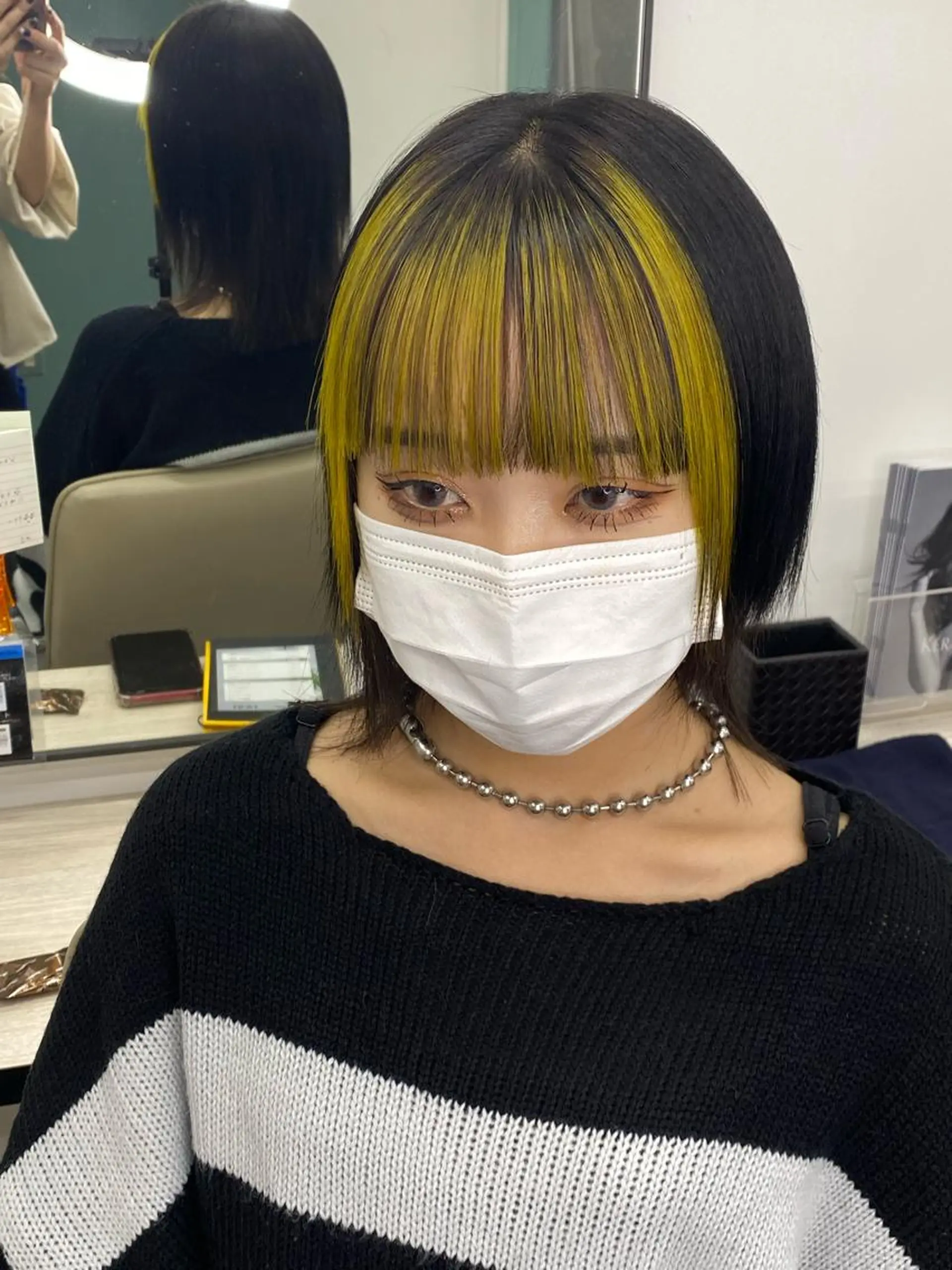 ミディアム カラー イエローカラー 髪質改善/ TECHIのヘアスタイル