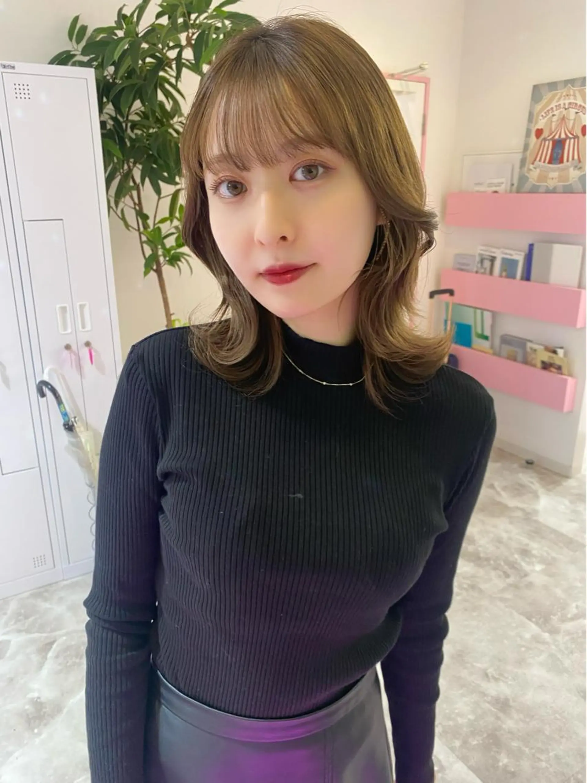 ミディアム 髪質改善韓国レイヤー SHIORI🦋のヘアスタイル