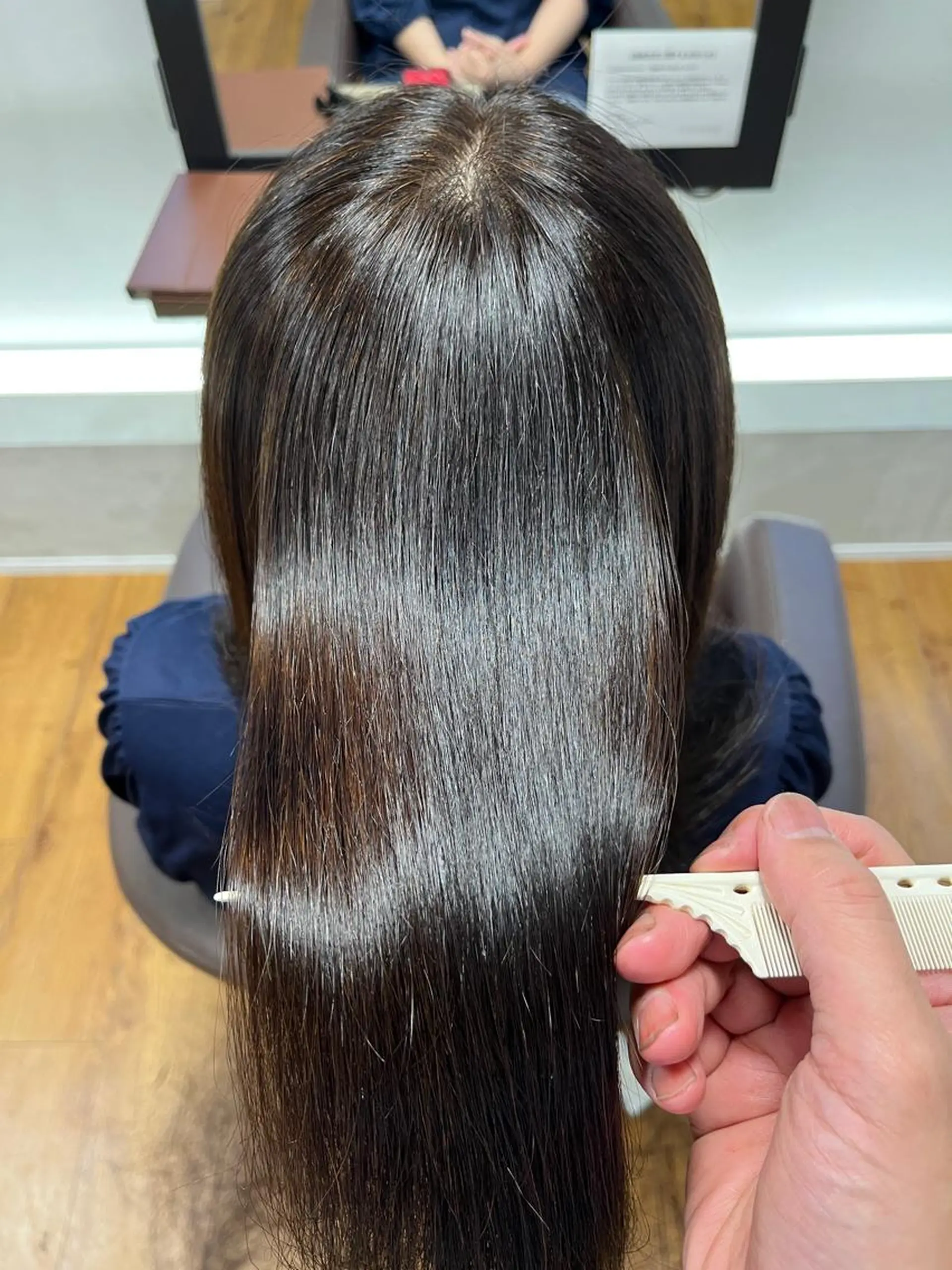 セミロング カラー 酸性ストレート カット 縮毛矯正 トリートメント オギソ タカシのヘアスタイル