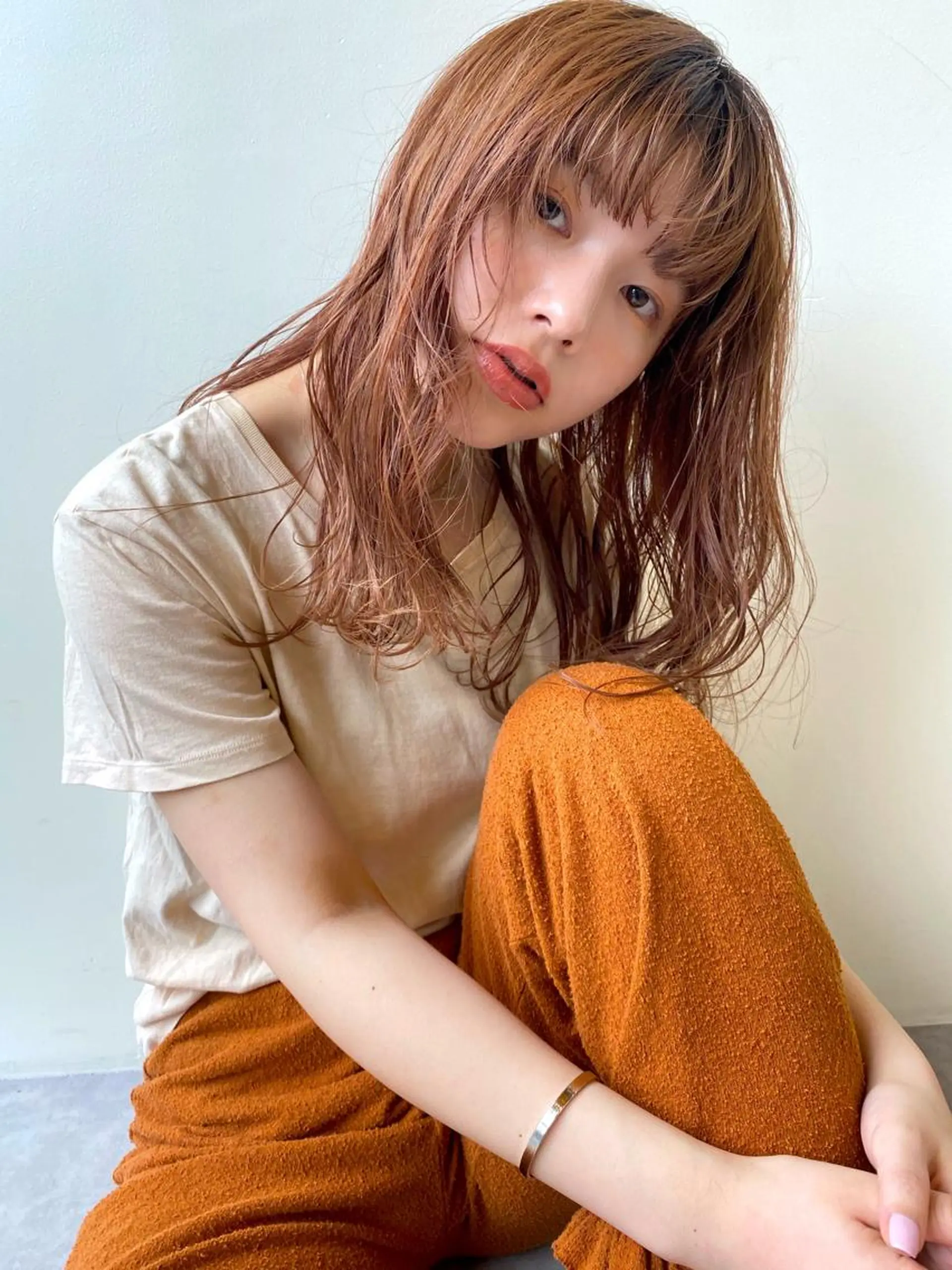 ロング カラー 髪質改善カラー&TR 縮毛矯正/弱酸性矯正のヘアスタイル