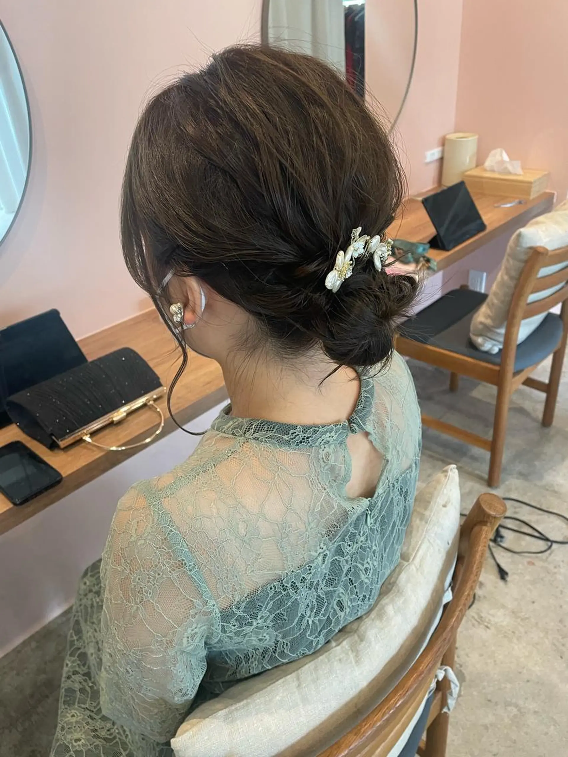 ミディアム ヘアアレンジ 結婚式・ブライダル 中目黒🌼 🌼ハナのヘアスタイル