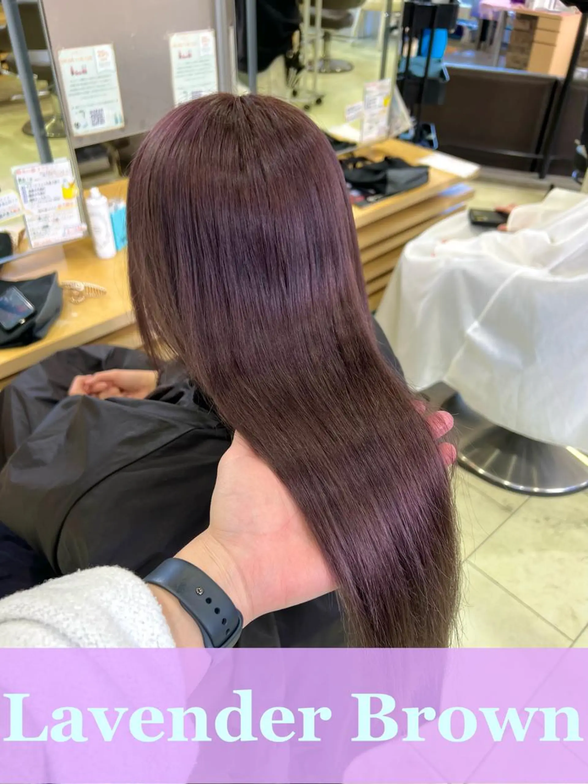 ロング カラー ブリーチ ブラウンカラー ラベンダーカラー メンズカット松戸/韓 国/メンズパーマ航太のヘアスタイル