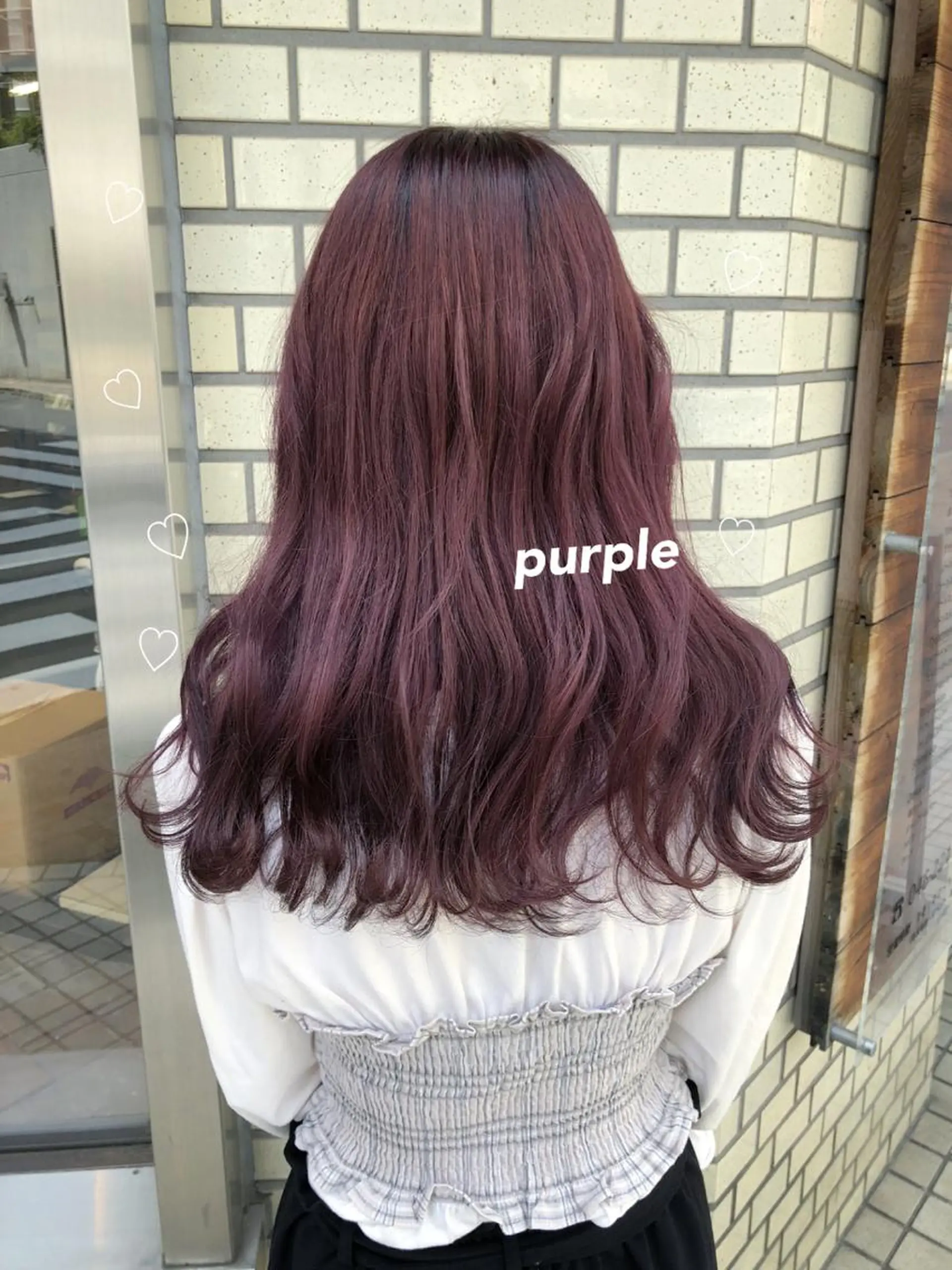 セミロング カラー ブリーチ ケアブリーチ パープルカラー 韓国ヘア得意❤︎森澤 悠佳のヘアスタイル