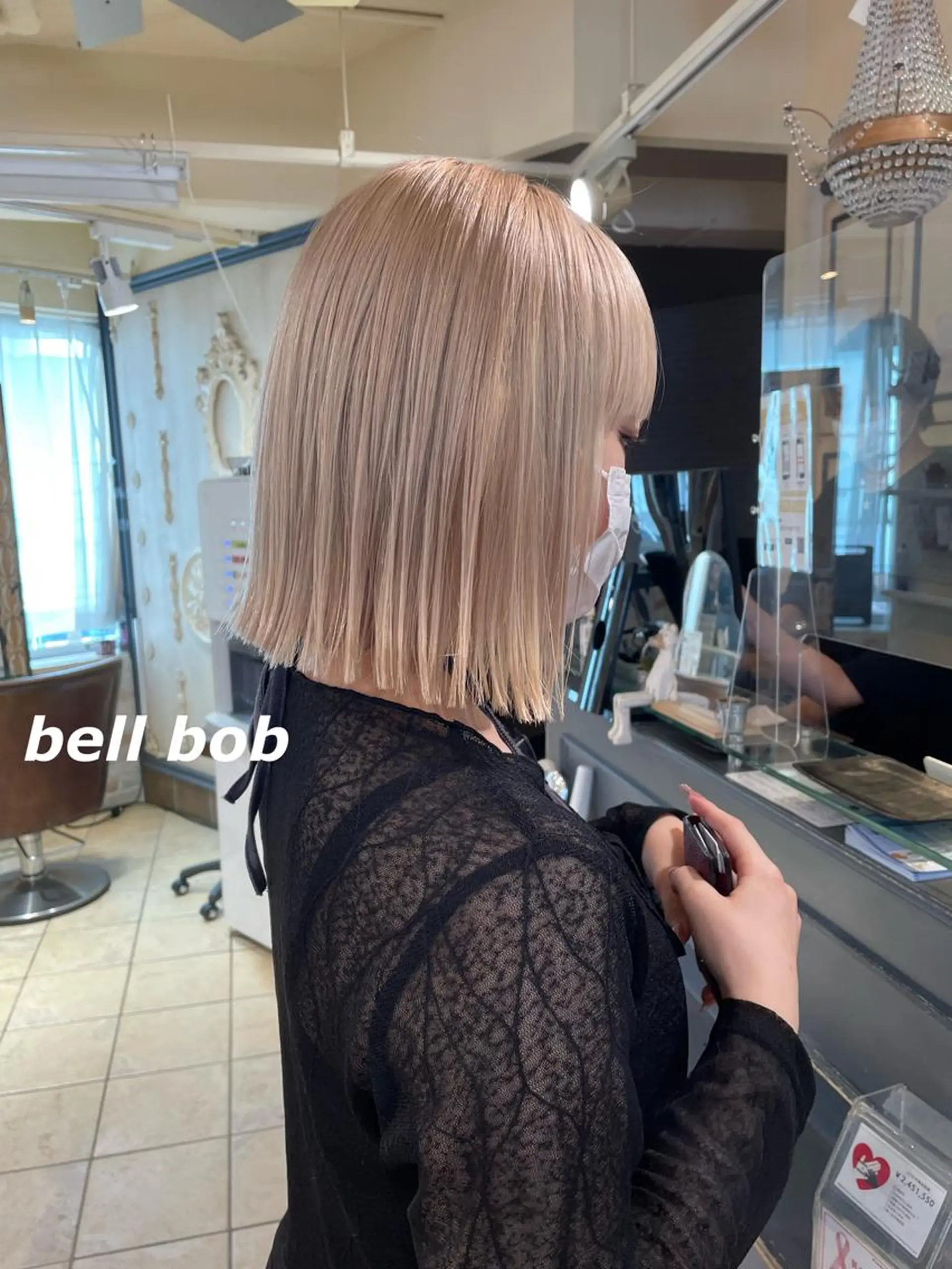 ミディアム ボブ カット 切りっぱなしボブ ソノキユウカのヘアスタイル