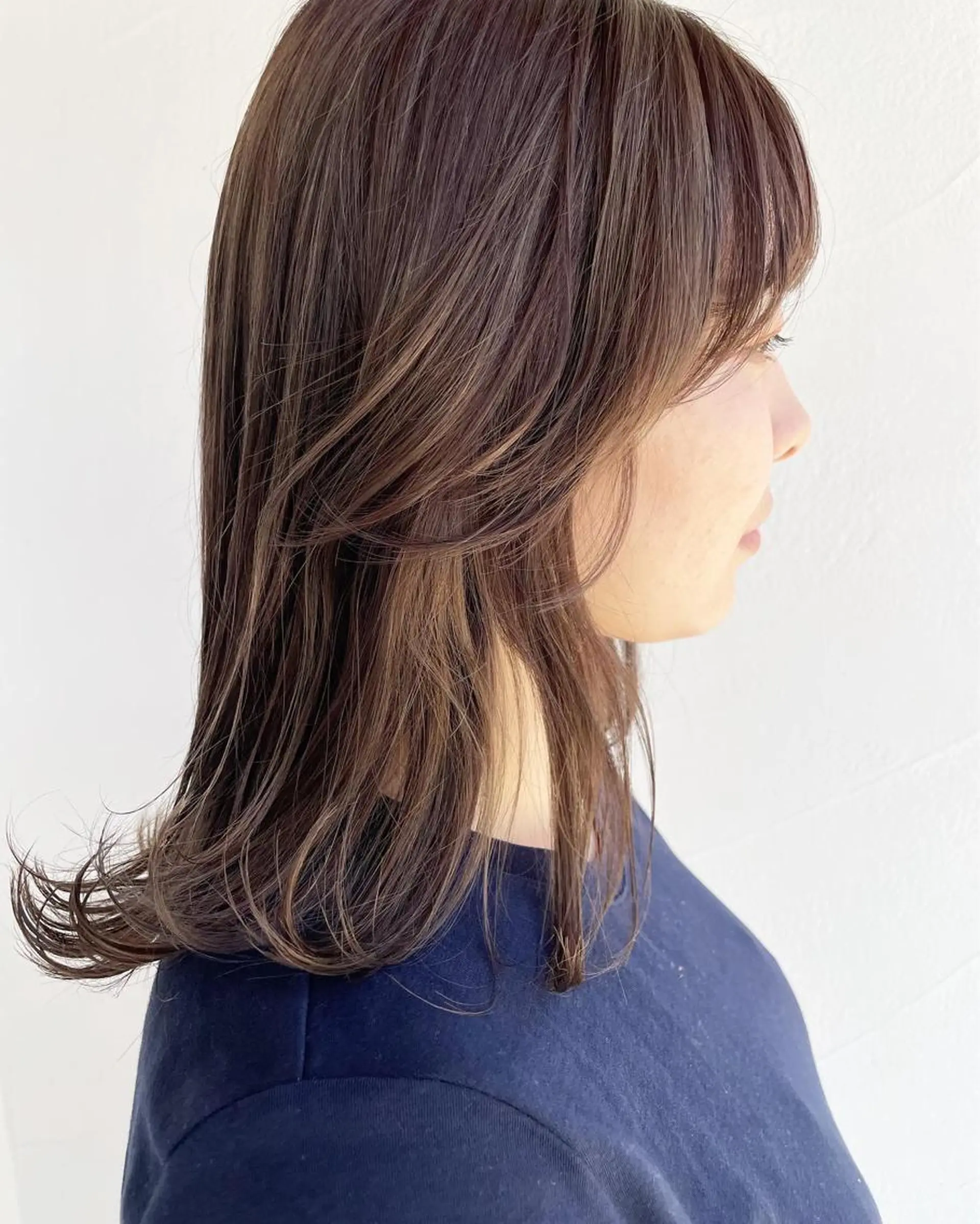 セミロング ハイライト Strawberry所属・原田 志保のヘアスタイル