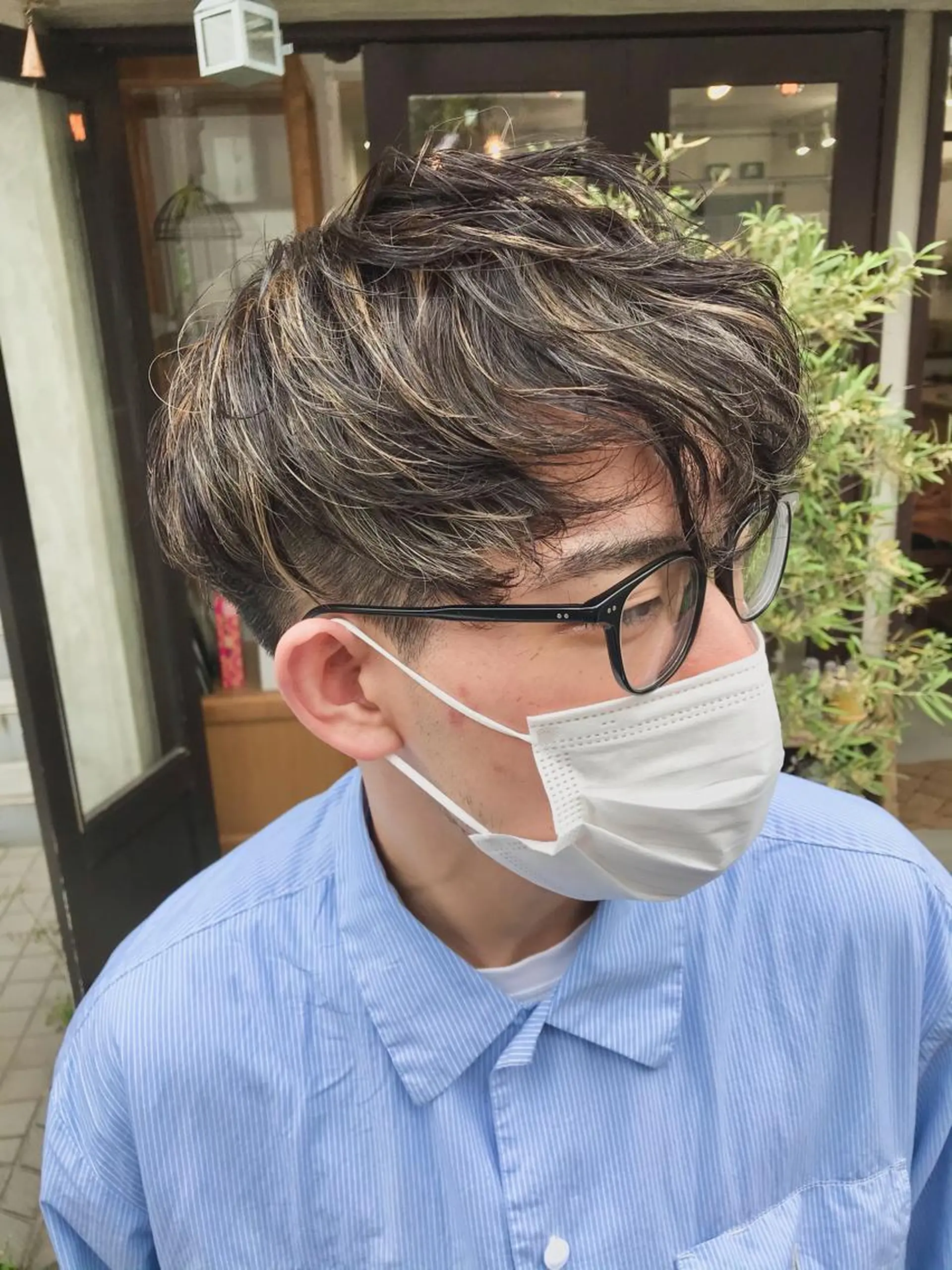 ショート カラー メンズ メンズブリーチ メンズハイライト ブリーチ 透明感カラー ハイライトカラー カット ヘアカラー トリートメント 木村陸弥 似合わせ 透明感カラー🌿のヘアスタイル