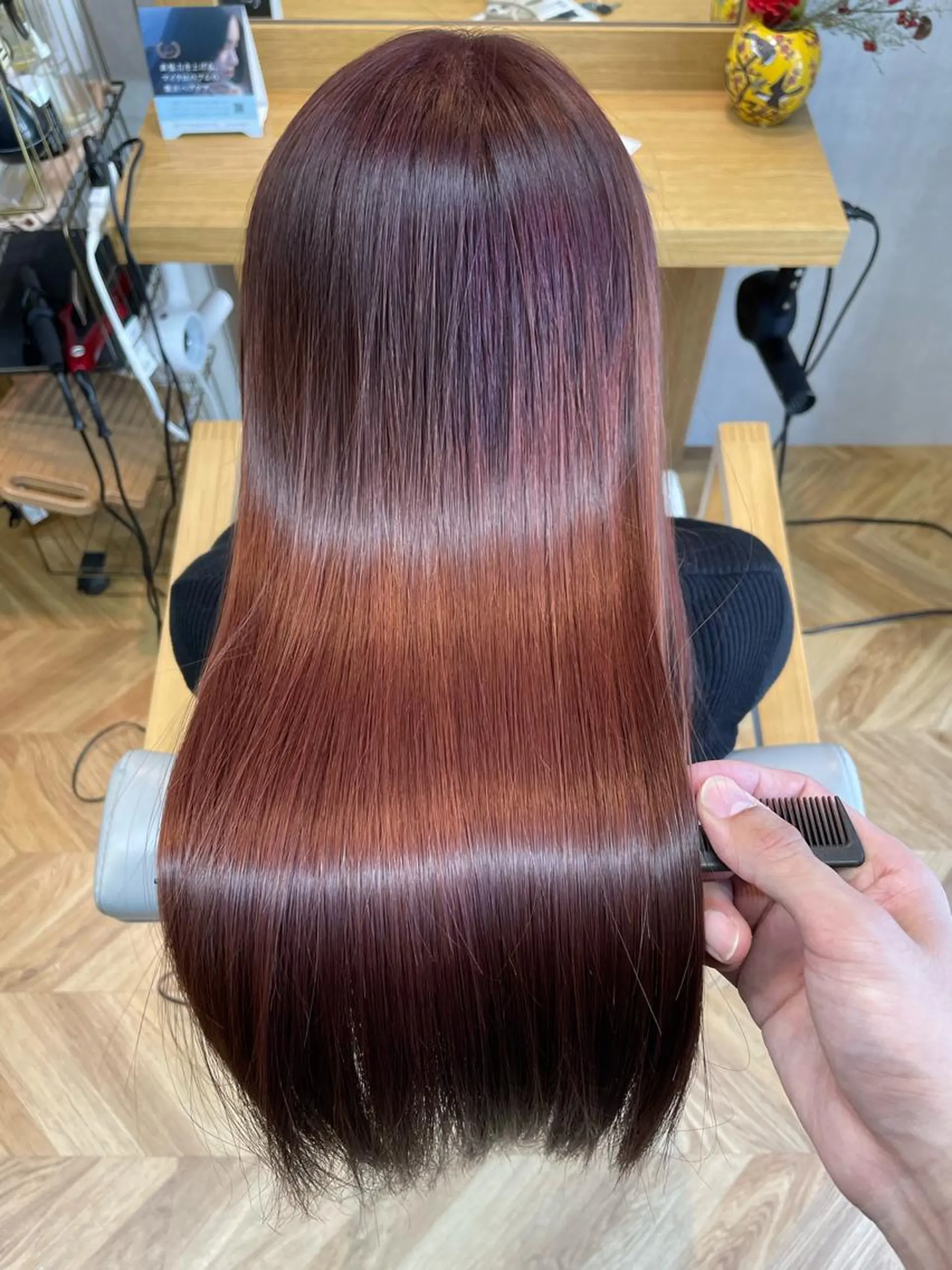 ロング カラー パーマ youres hair はなれ店所属・髪質改善🌸縮毛矯正 専門家💖後藤のヘアスタイル