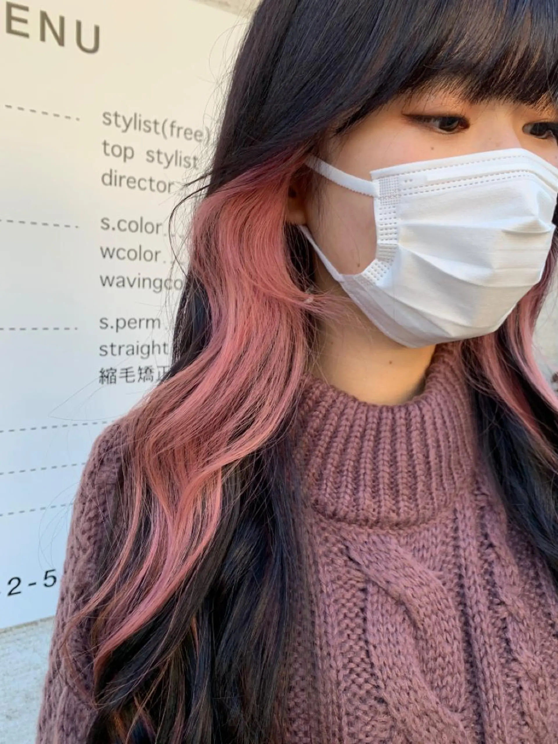 カラー ピンクカラー RIO .のヘアスタイル