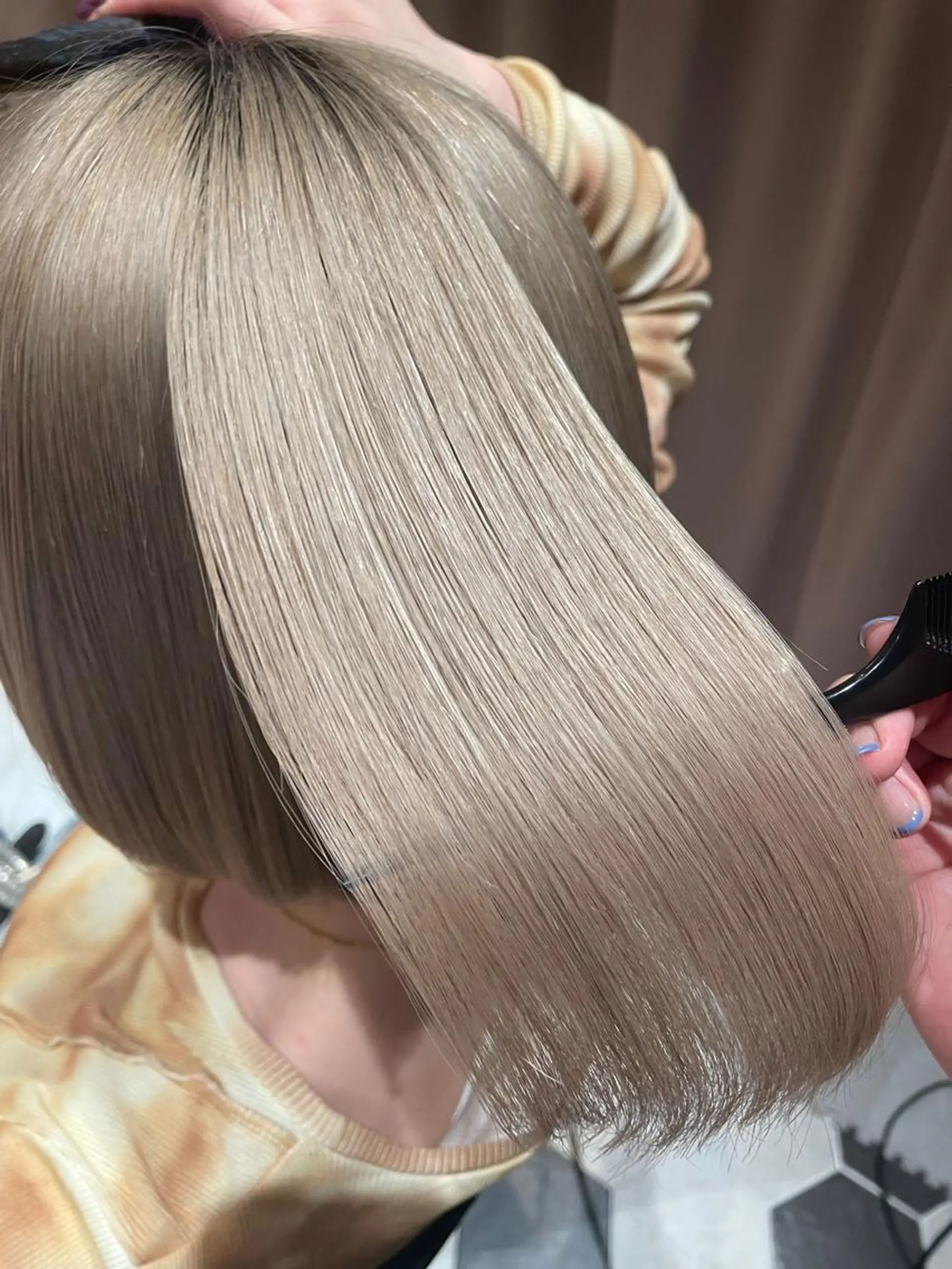 ミディアム トリートメント トリートメント ️🩵RINKA/ ハイトーンカラー🩵のヘアスタイル