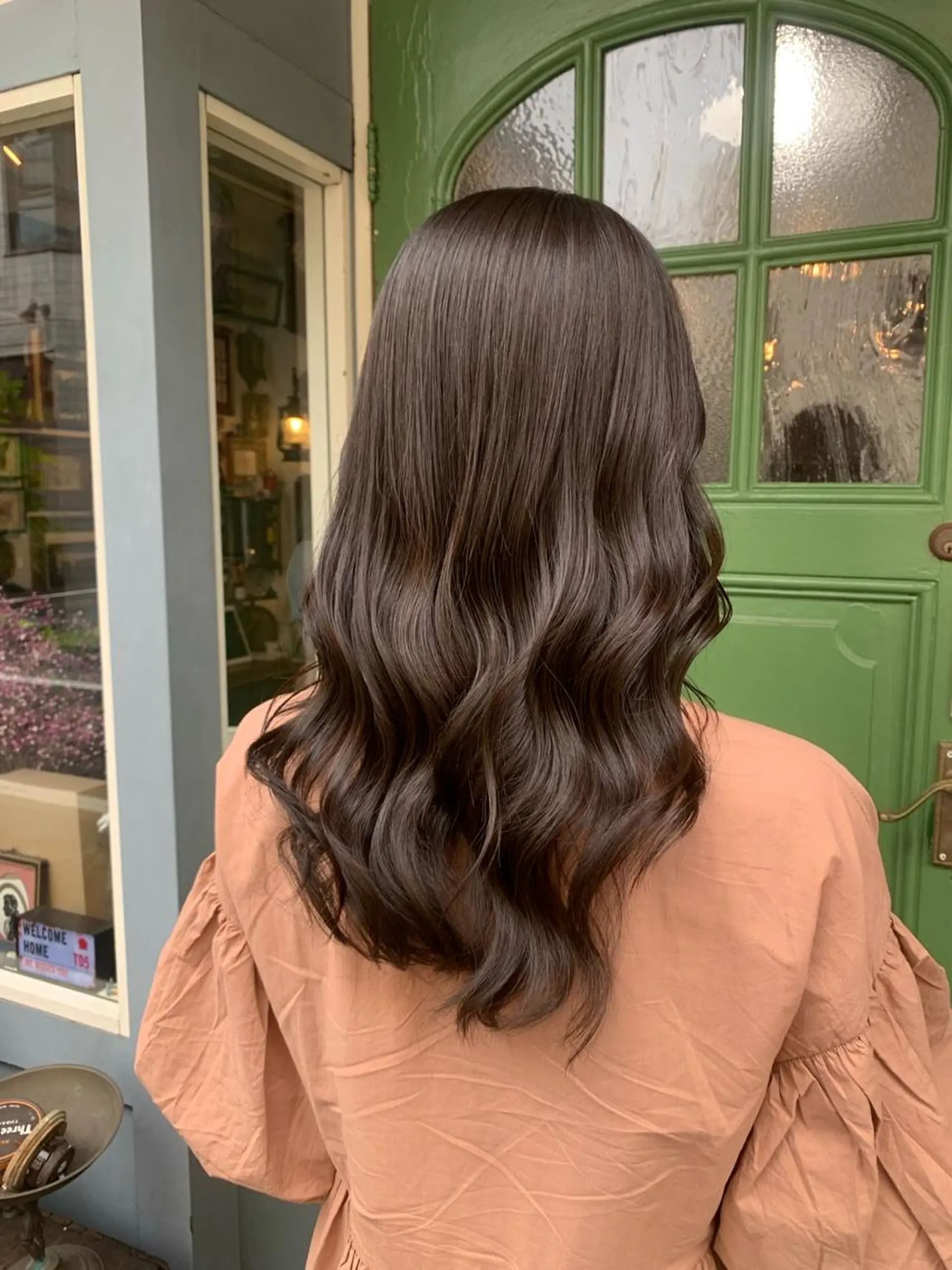 ロング カラー オリーブカラー カット ヘアカラー トリートメント ヘッドスパ 清水千優/パーマ/透 明感カラー/メンズのヘアスタイル