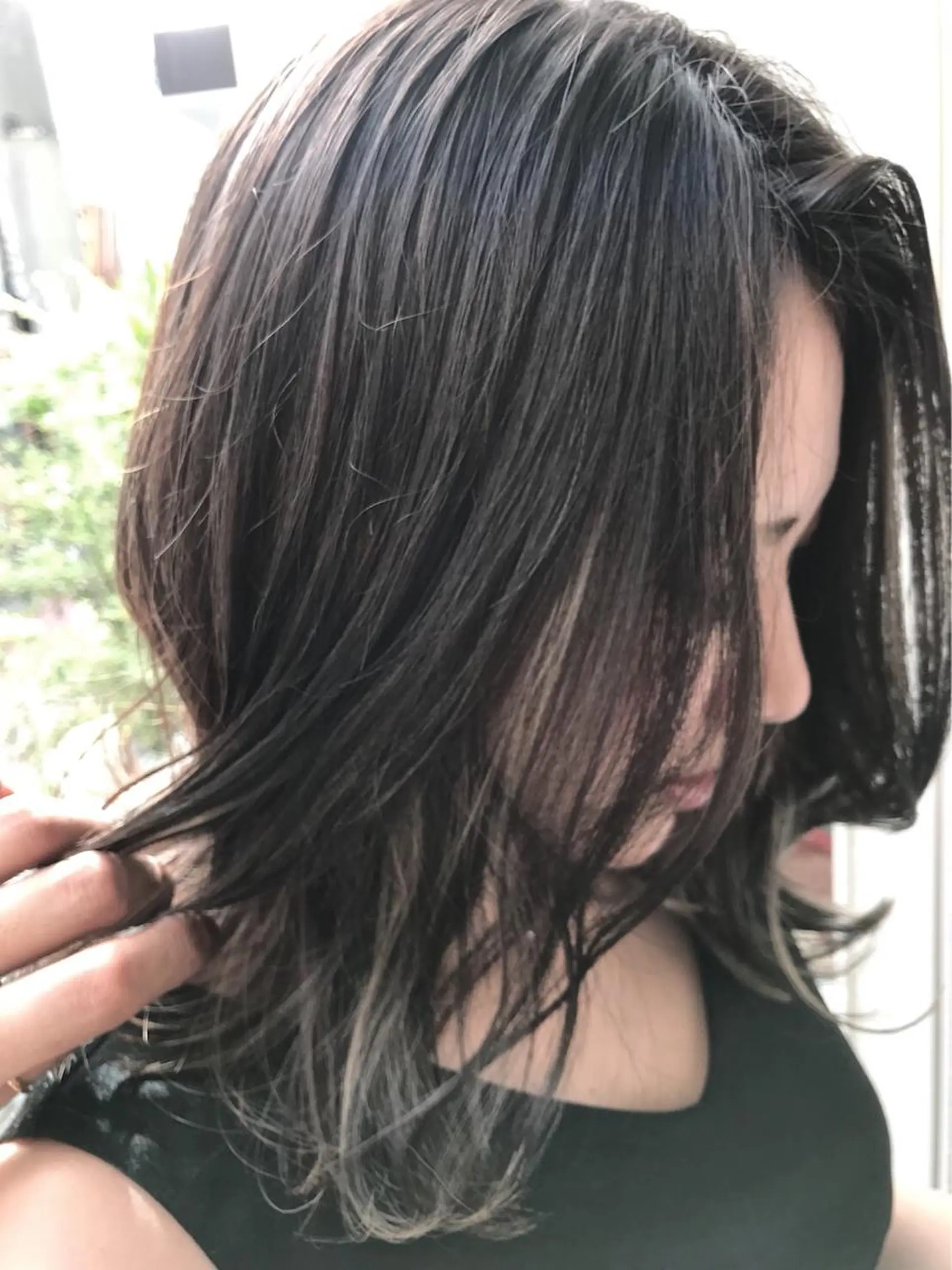 ミディアム カラー グレージュ シルバー 🫟Blanco🫟 Color&Careのヘアスタイル