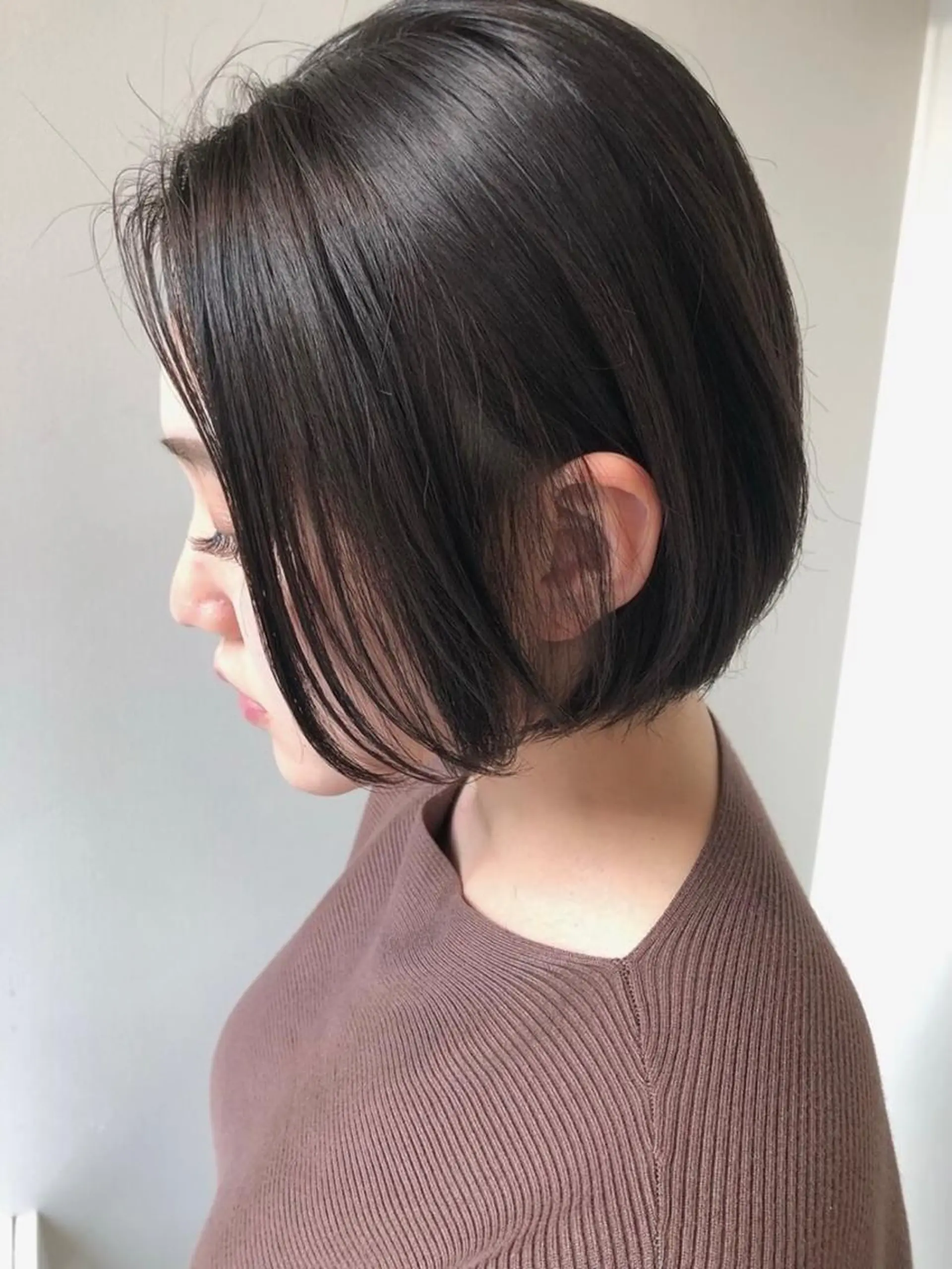 ショート カラー ショートボブ ブラウンカラー ダークブラウン ボブ ショートヘア カット ヘアカラー トリートメント 似合わせレイヤー カット/KANNAのヘアスタイル