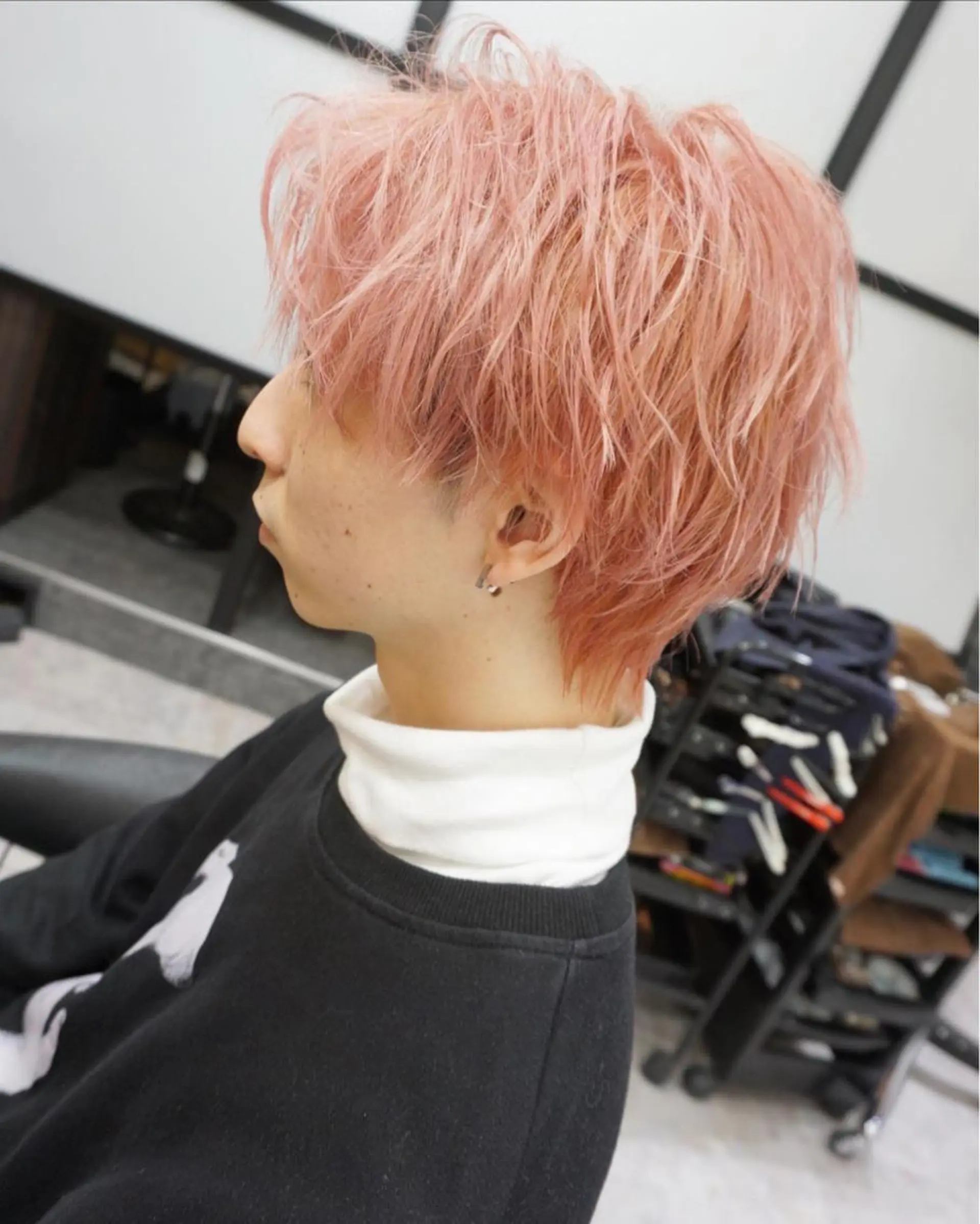 メンズ センターパート カット ヘアカラー トリートメント hair teria ryu 大塚のヘアスタイル