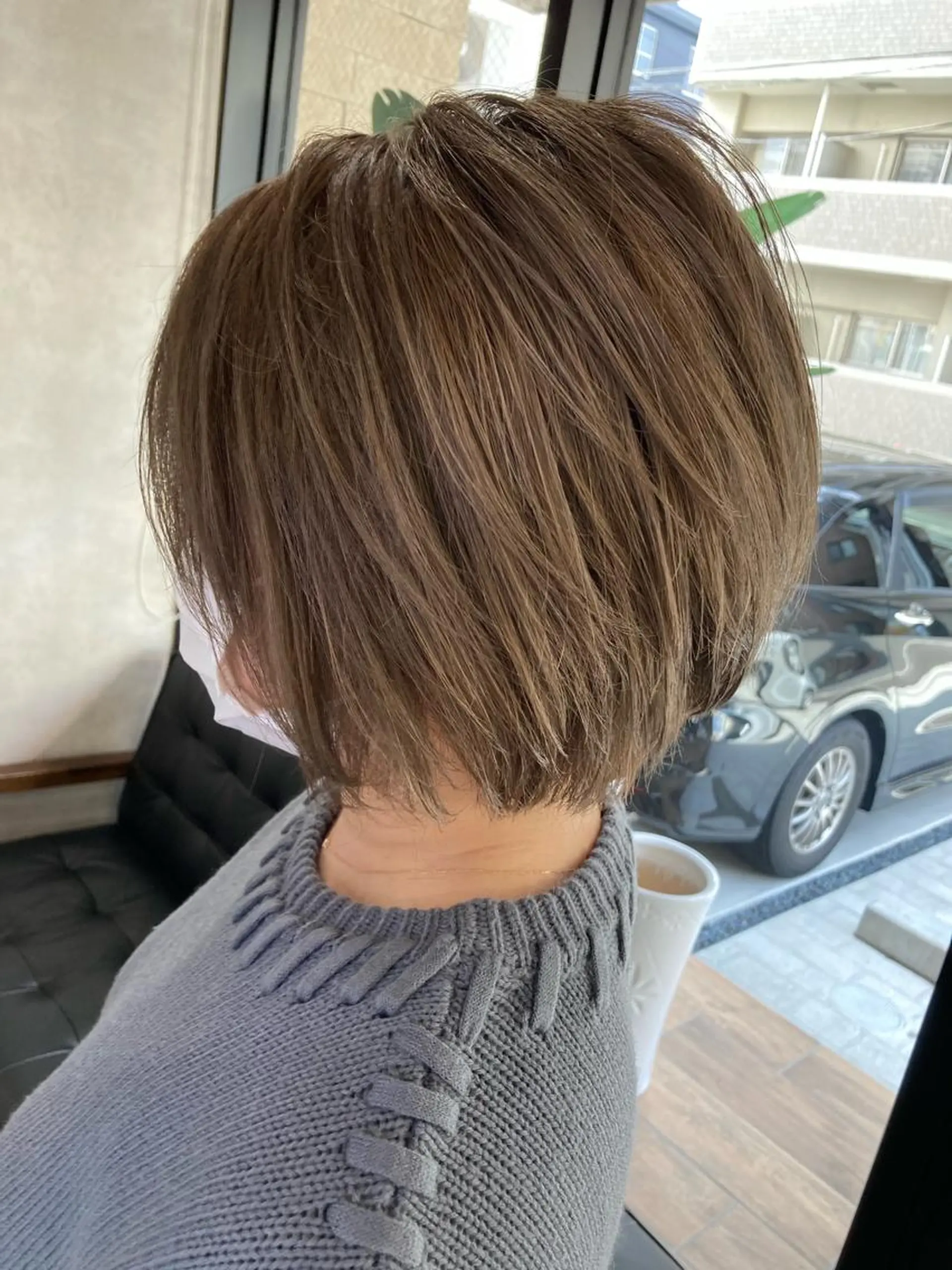 ショート アッシュ ハイライト レイヤーカット ショートヘア カット ヘアカラー RIENSリエンス ✂️木村康二✂️のヘアスタイル