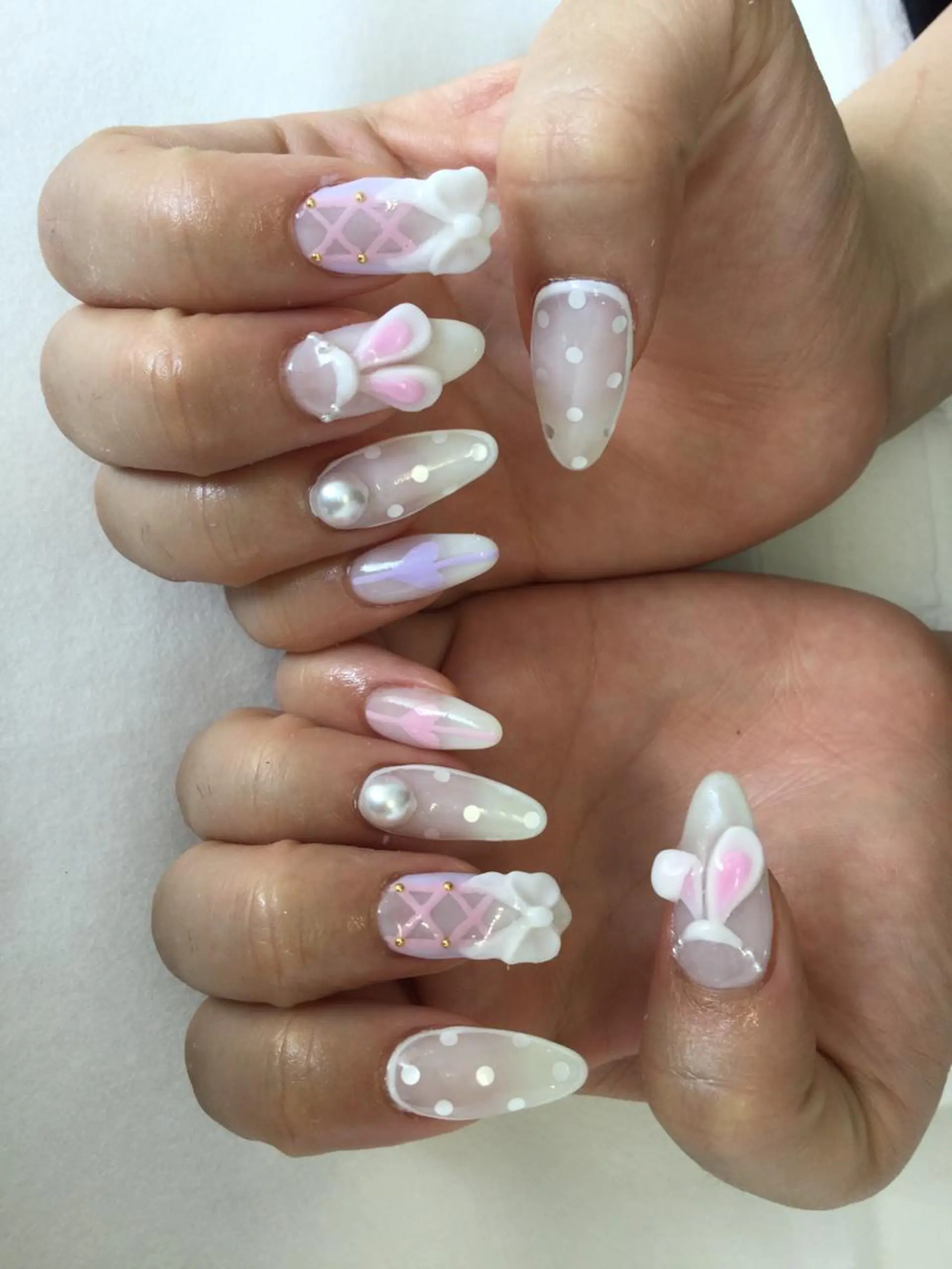 ネイル ハンドネイル 💎🐰 saki. m 🐰💎のネイルデザイン