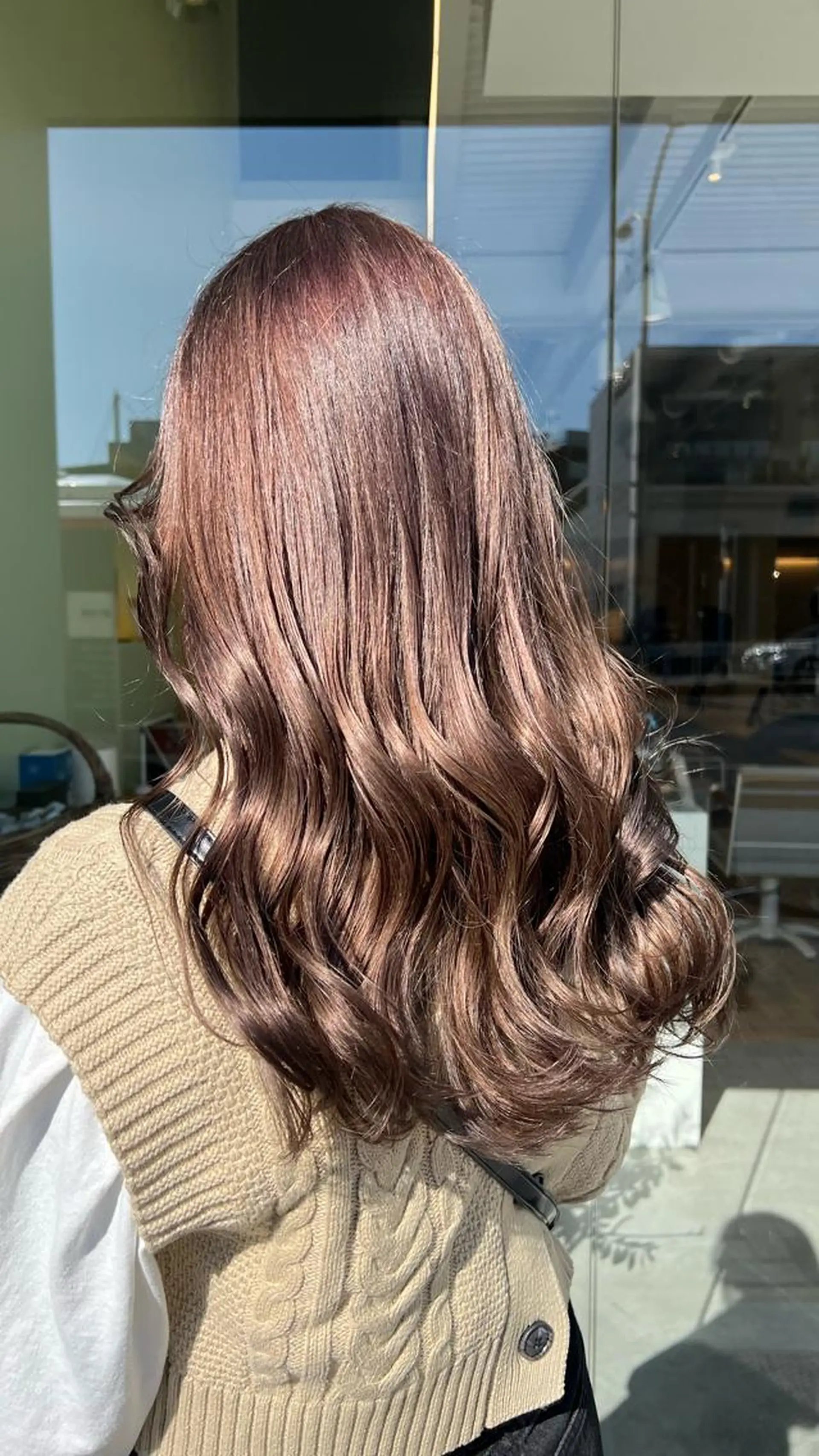 ロング カラー ベージュカラー ミルクティーベージュ カット ヘアカラー トリートメント 武田 久司のヘアスタイル