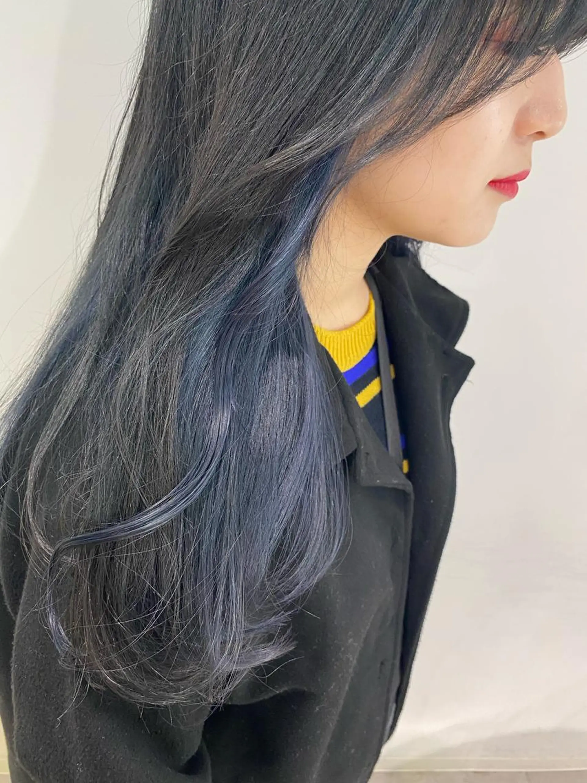 ロング カラー インナーカラー ネイビーカラー カット ヘアカラー トリートメント scene.池袋所属・scene. haraのヘアスタイル