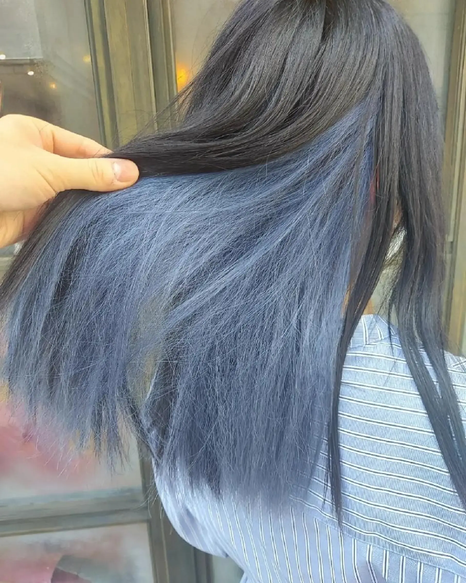 ロング カラー ブルーカラー インナーカラー grow上野御徒町【グロウ】所属・ブリーチ・ハイトーン 特化🎉内山のヘアスタイル