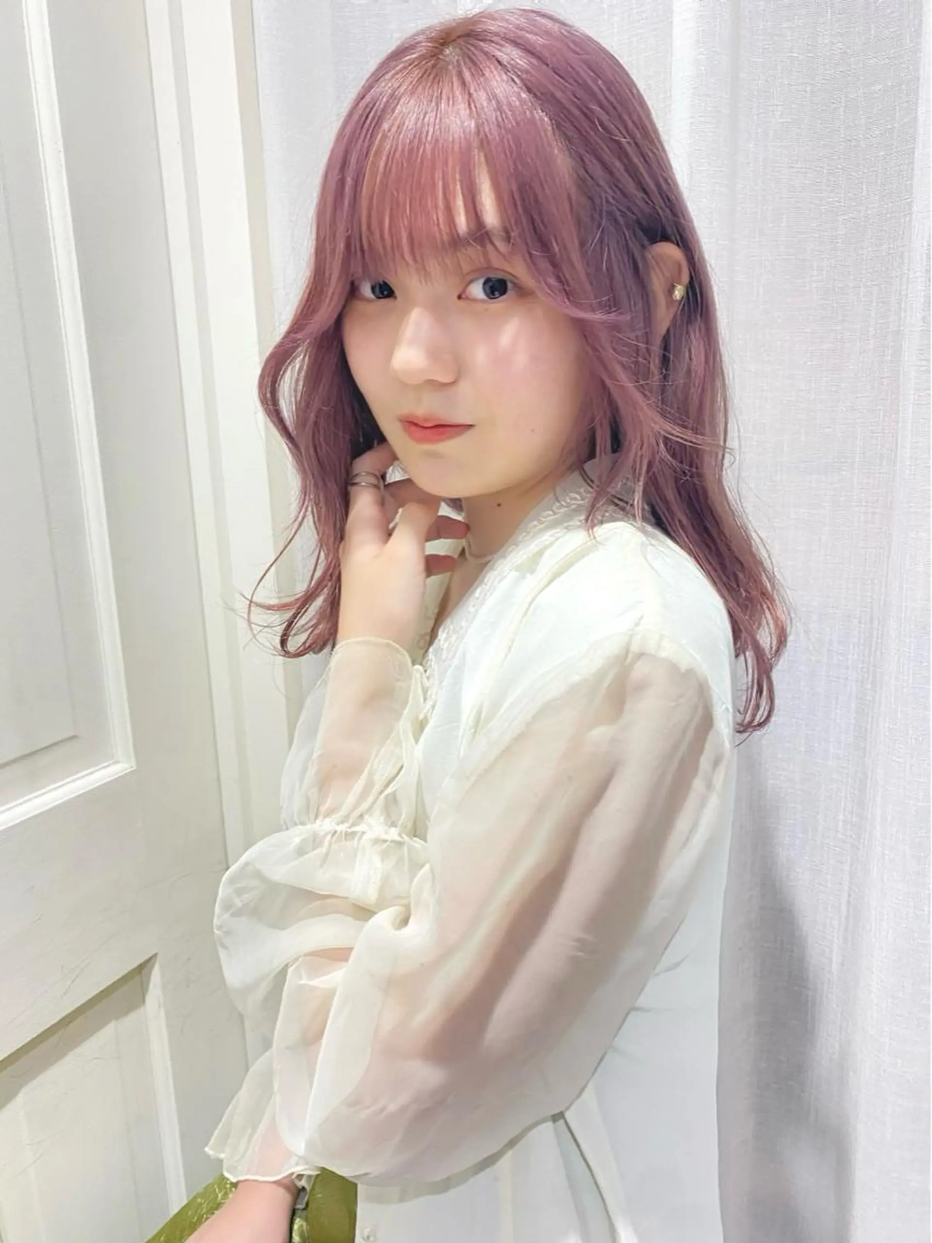 ミディアム ケアカラー 梅津 光帆のヘアスタイル