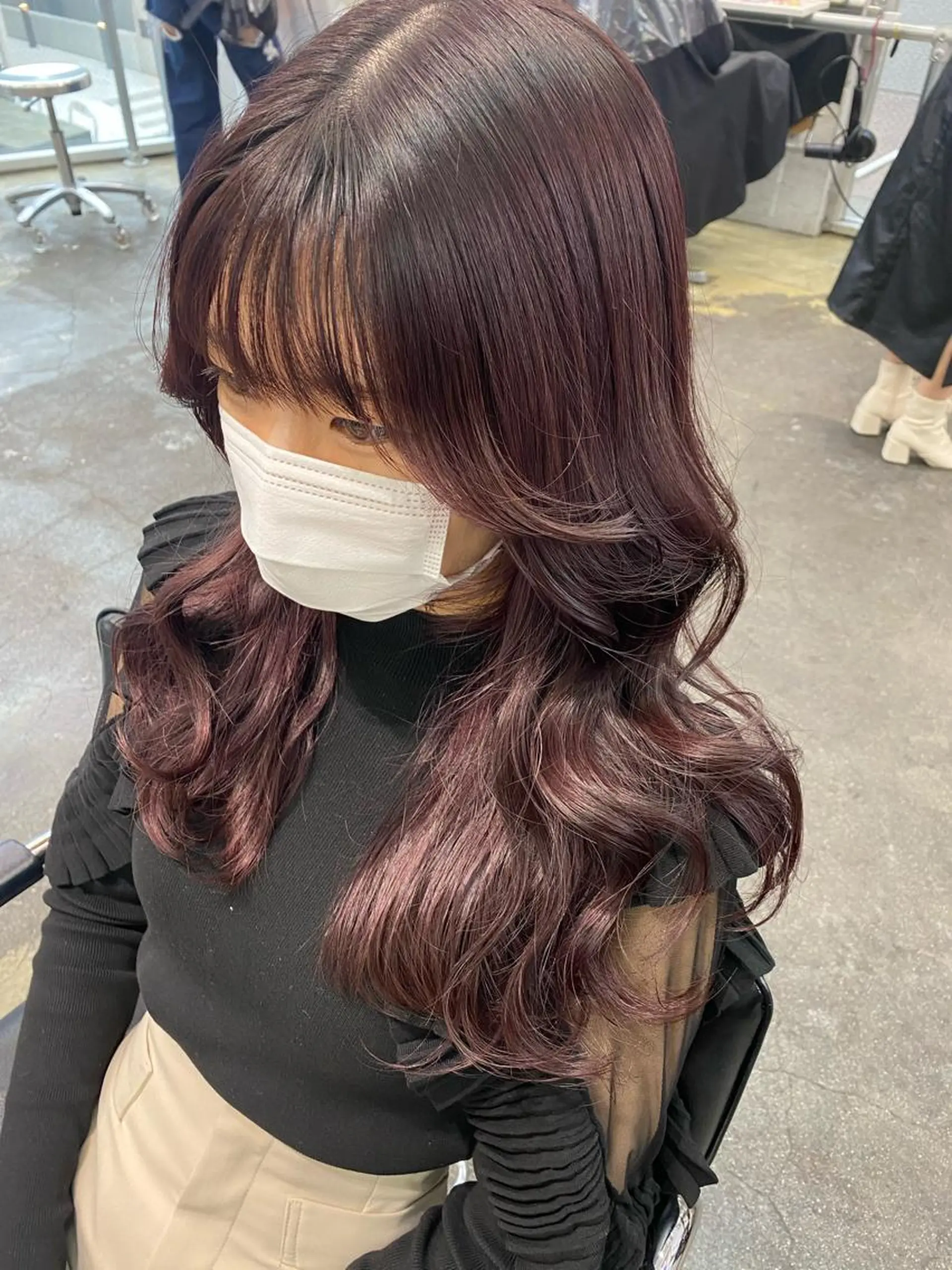 セミロング カラー 💗💗韓国レイヤー yu-ki💗💗のヘアスタイル