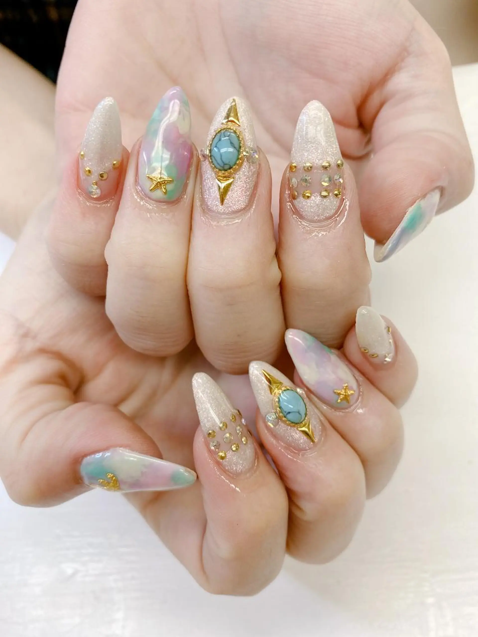 ミディアム ハンドネイル JNA認定講師🌸 RIEのネイルデザイン