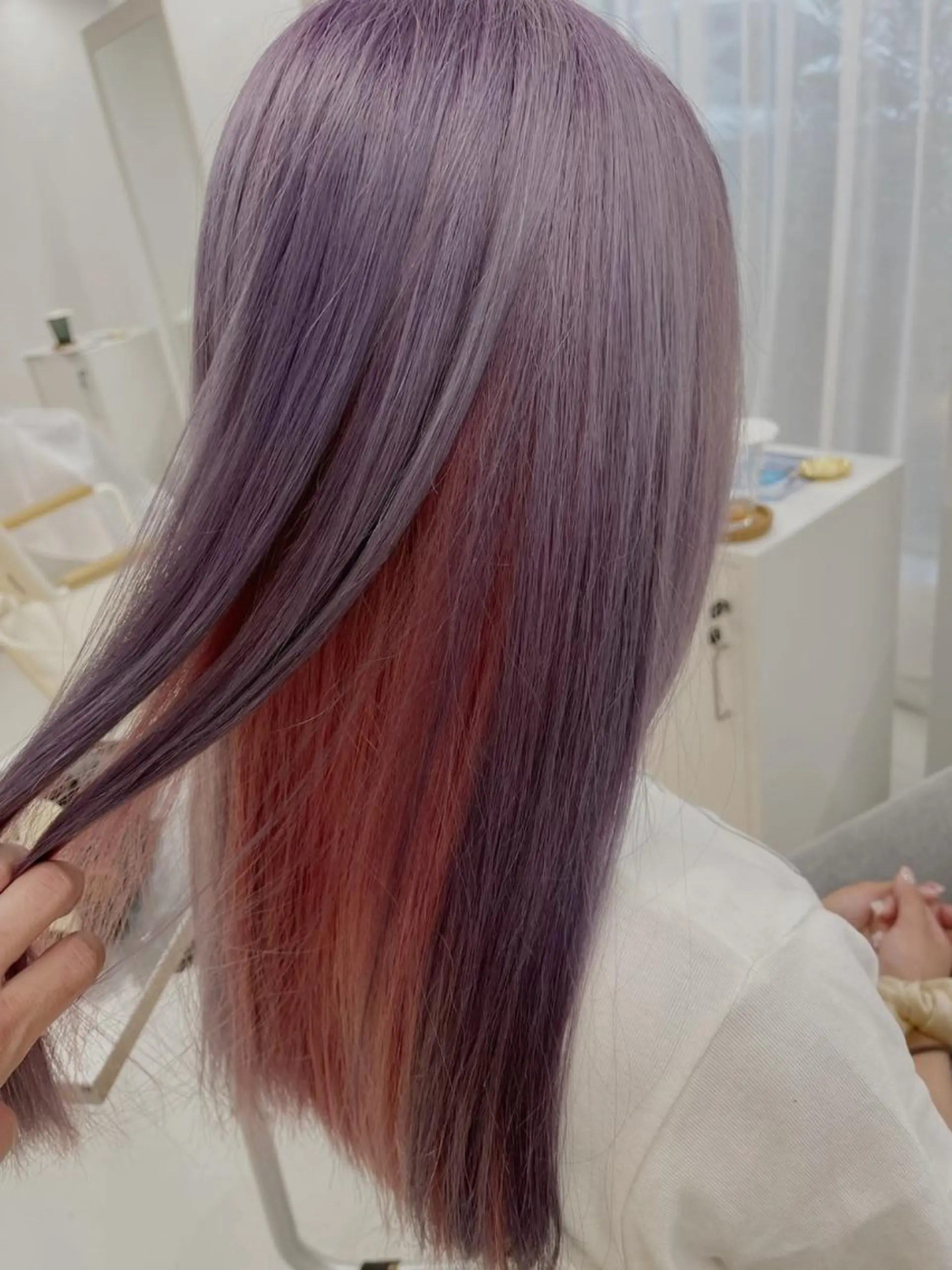 セミロング カラー 艶髪/ハイトーン/ 透明感/maayaのヘアスタイル