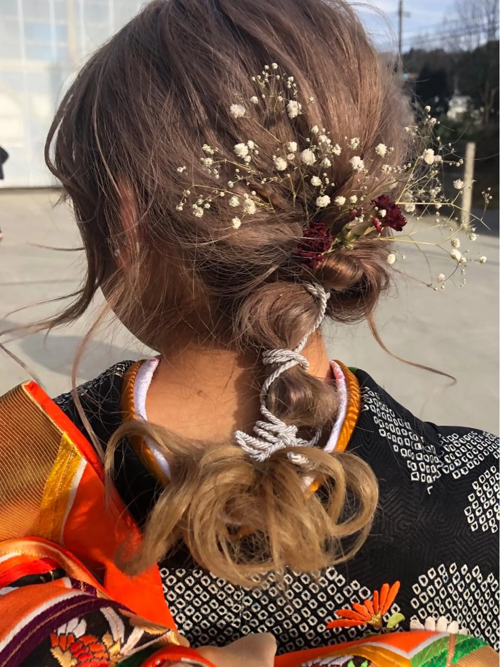 セミロング ヘアセット 【ピンク/韓国ヘア/ ヘアセット】亜海のヘアスタイル