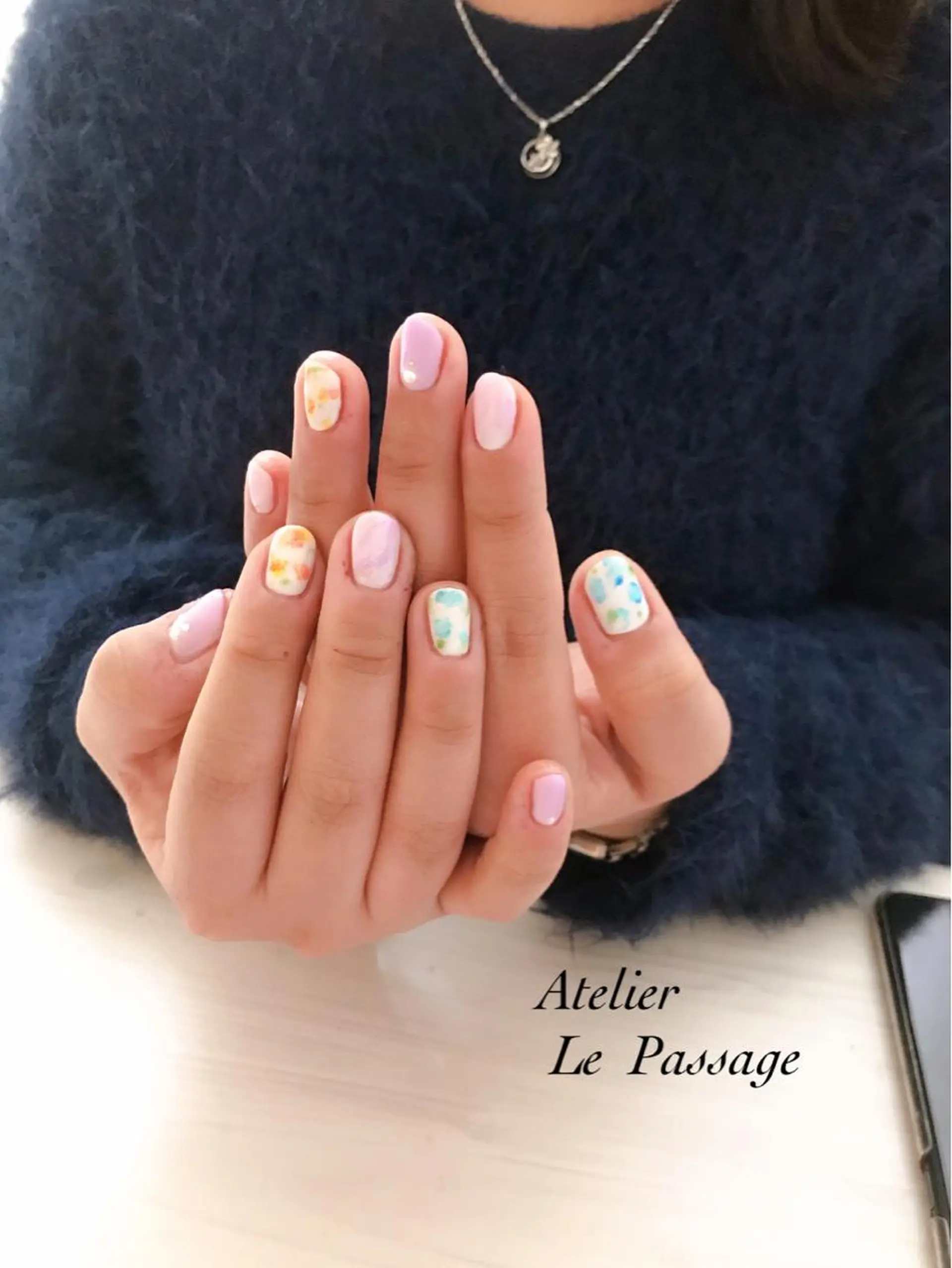 ネイル 入学式 フラワーネイル ジェルネイル パラジェル パステルネイル Atelier Le Passage所属・h nakatsukaのネイルデザイン