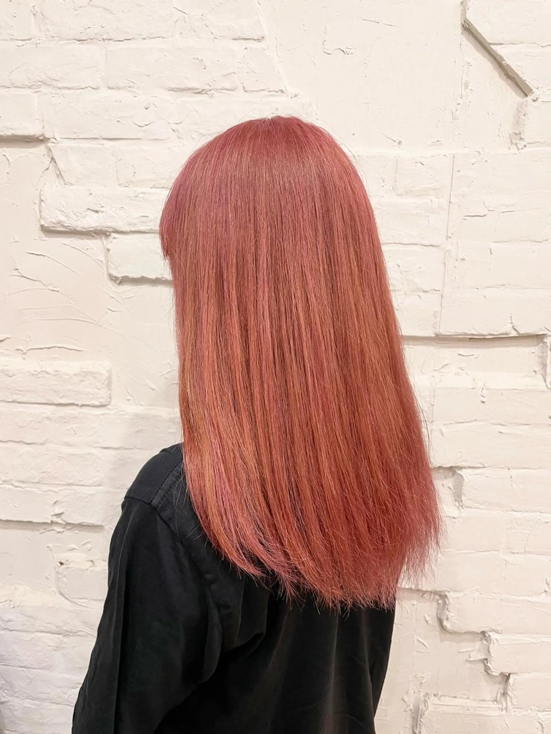 ロング カラー ヘアアレンジ ヘアカラー 【ピンク/韓国ヘア/ ヘアセット】亜海のヘアスタイル