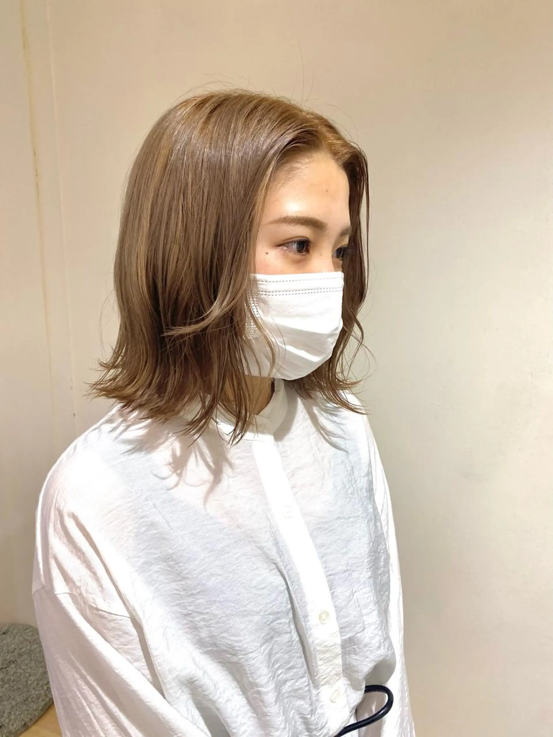 ミディアム カラー ヘアアレンジ ボブ 外ハネヘア ボブ /ニュアンス/ satomi🧸💖のヘアスタイル