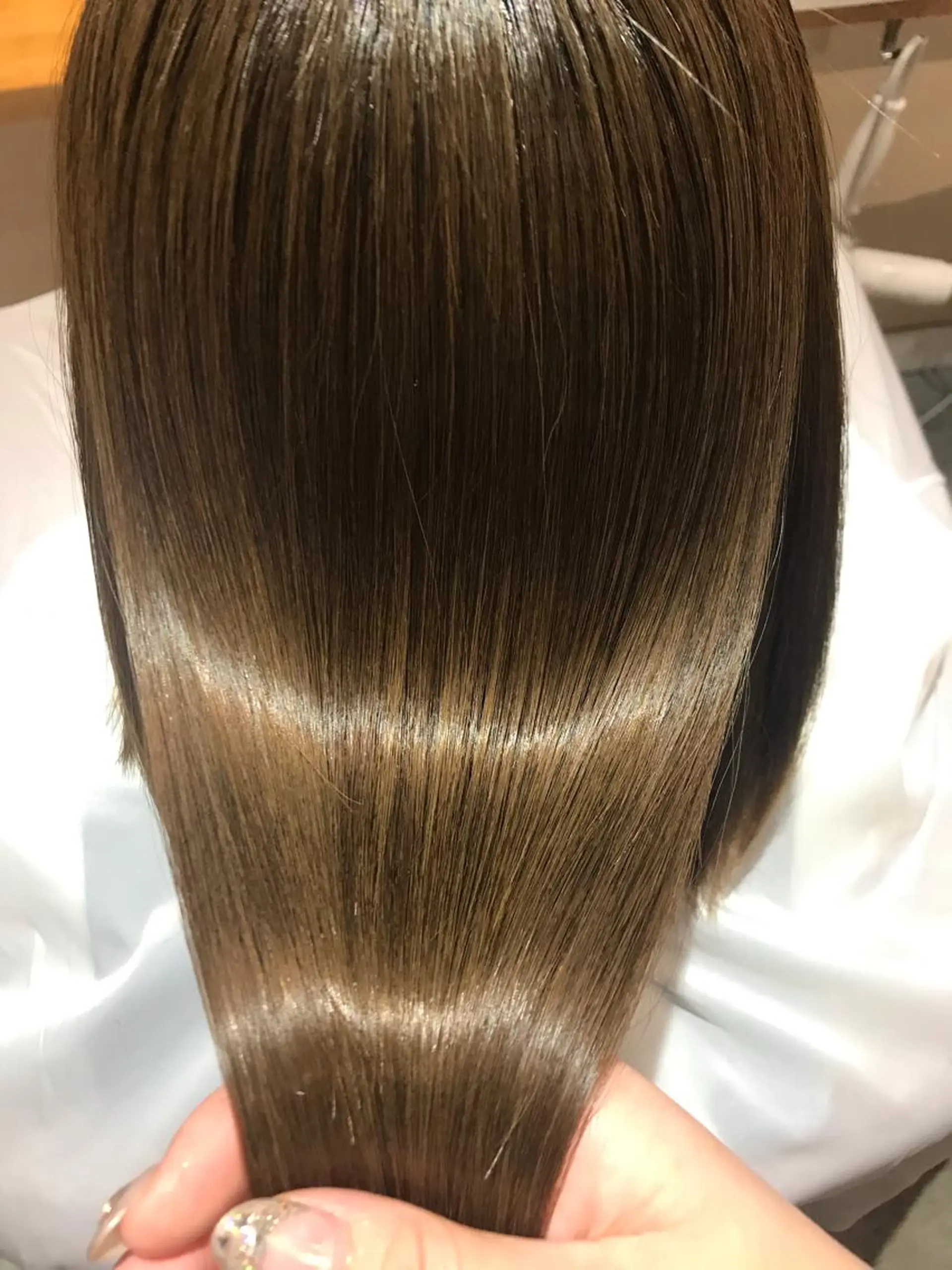 ミディアム カラー 髪質改善×矯正🫧 韓国ヘアasamiのヘアスタイル