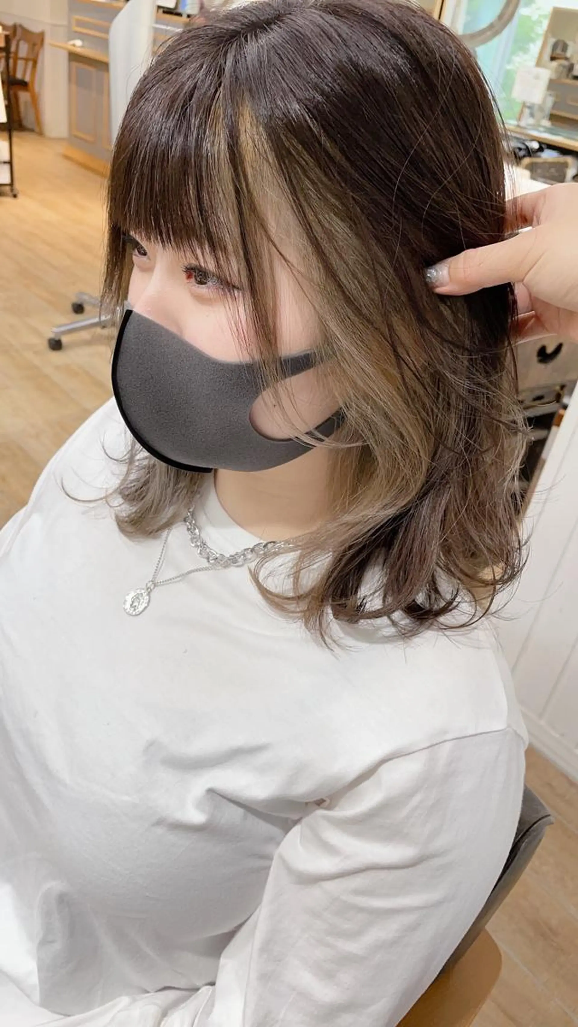 ミディアム カラー 🤎ベージュカラー 🐶メンズパーマのヘアスタイル