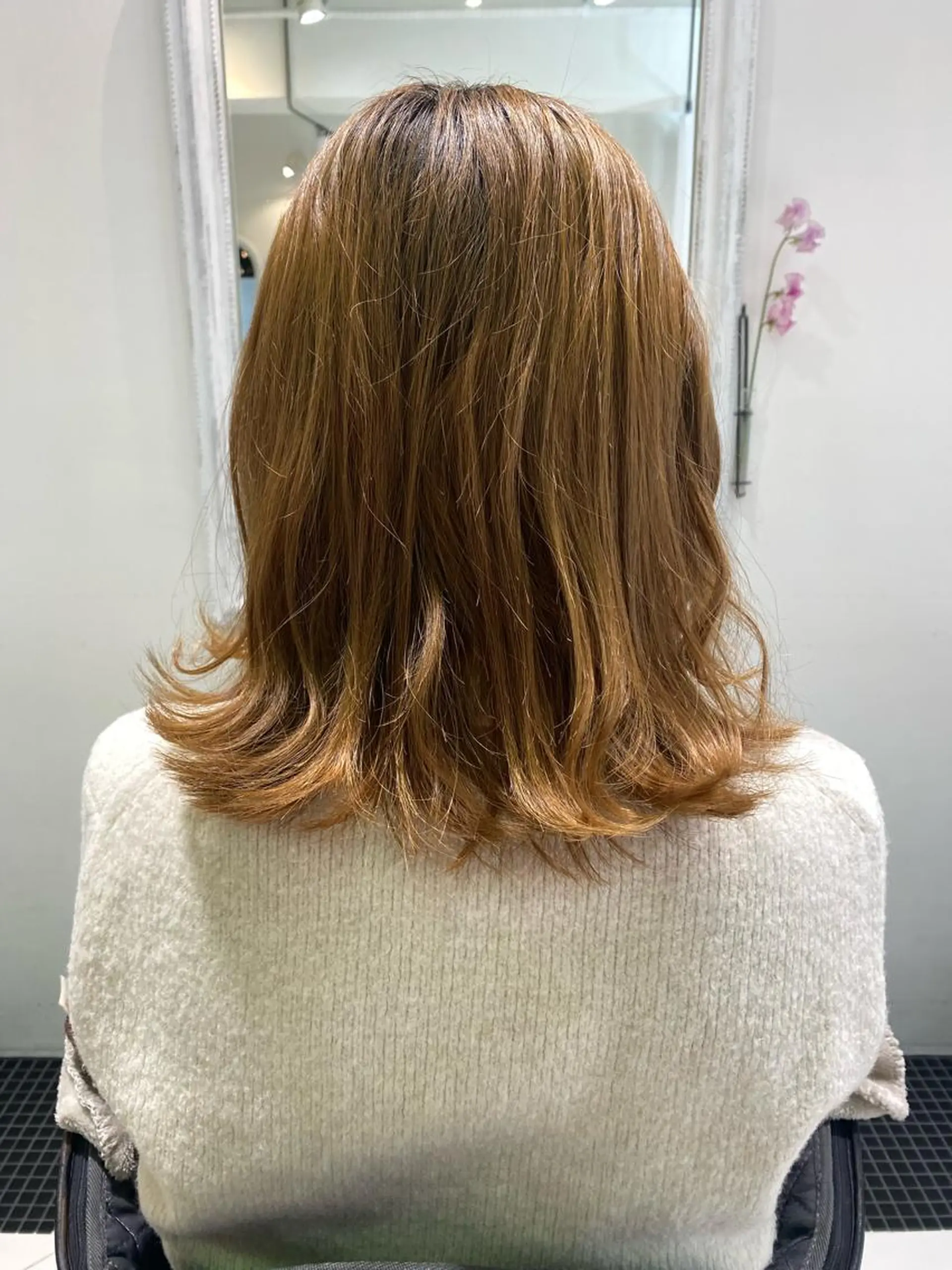 ミディアム カラー ヘアカラー ducha所属・DUCHA Tomida naoのヘアスタイル