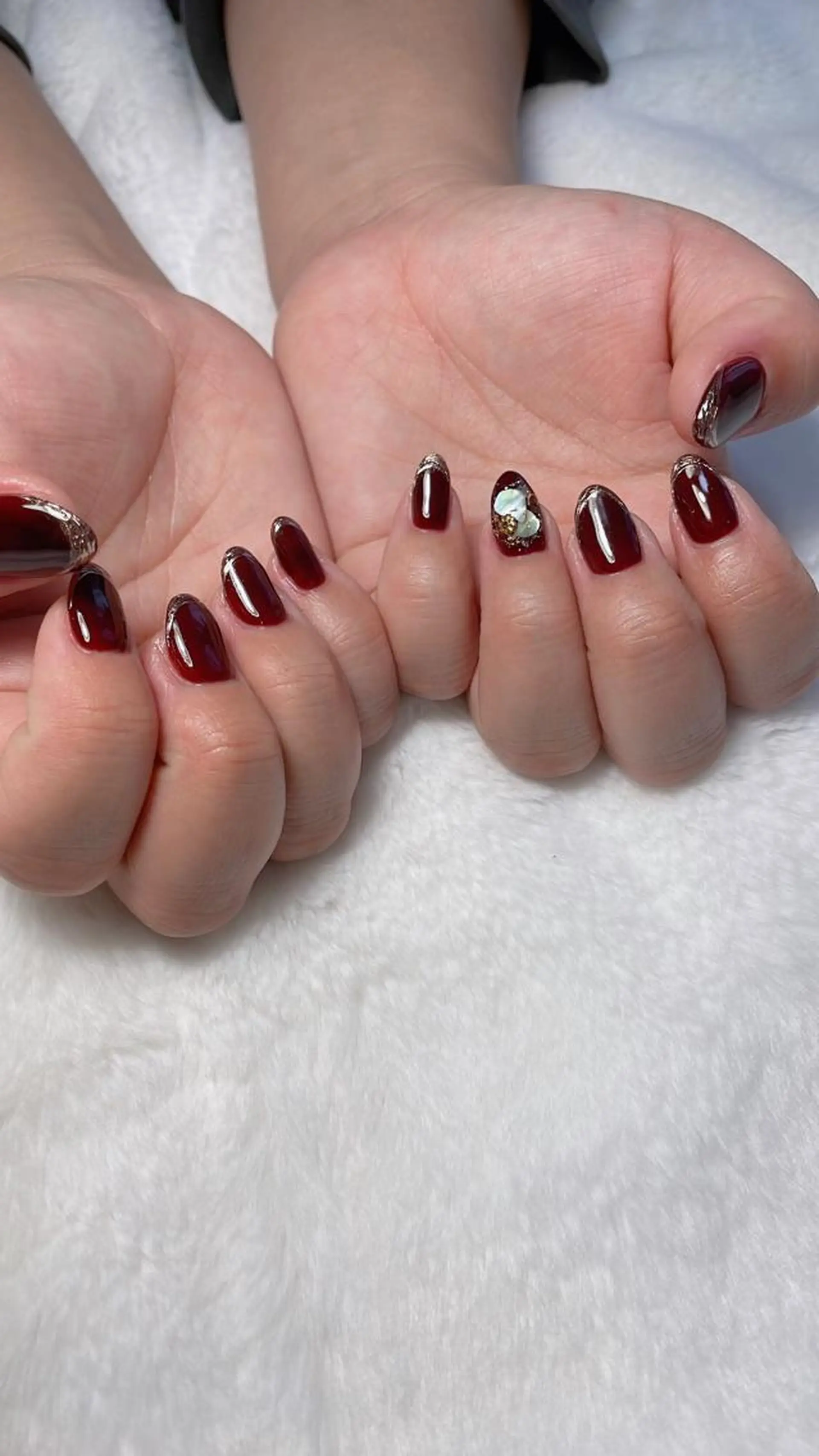 ネイル フレンチネイル ミラーネイル ハンドネイル kipinail 川﨑えりかのネイルデザイン