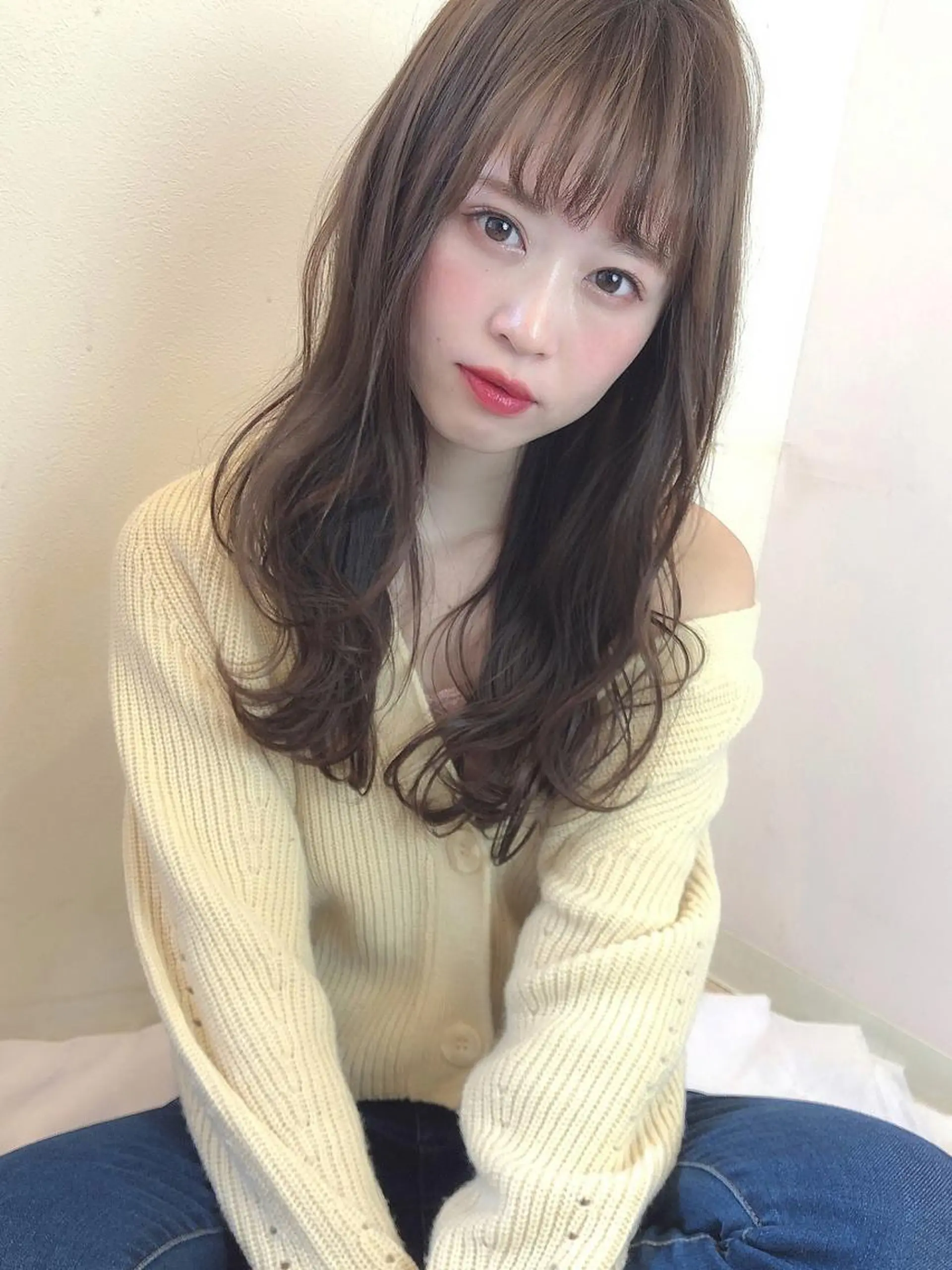 セミロング カット ヘアカラー トリートメント 具志 正太のヘアスタイル