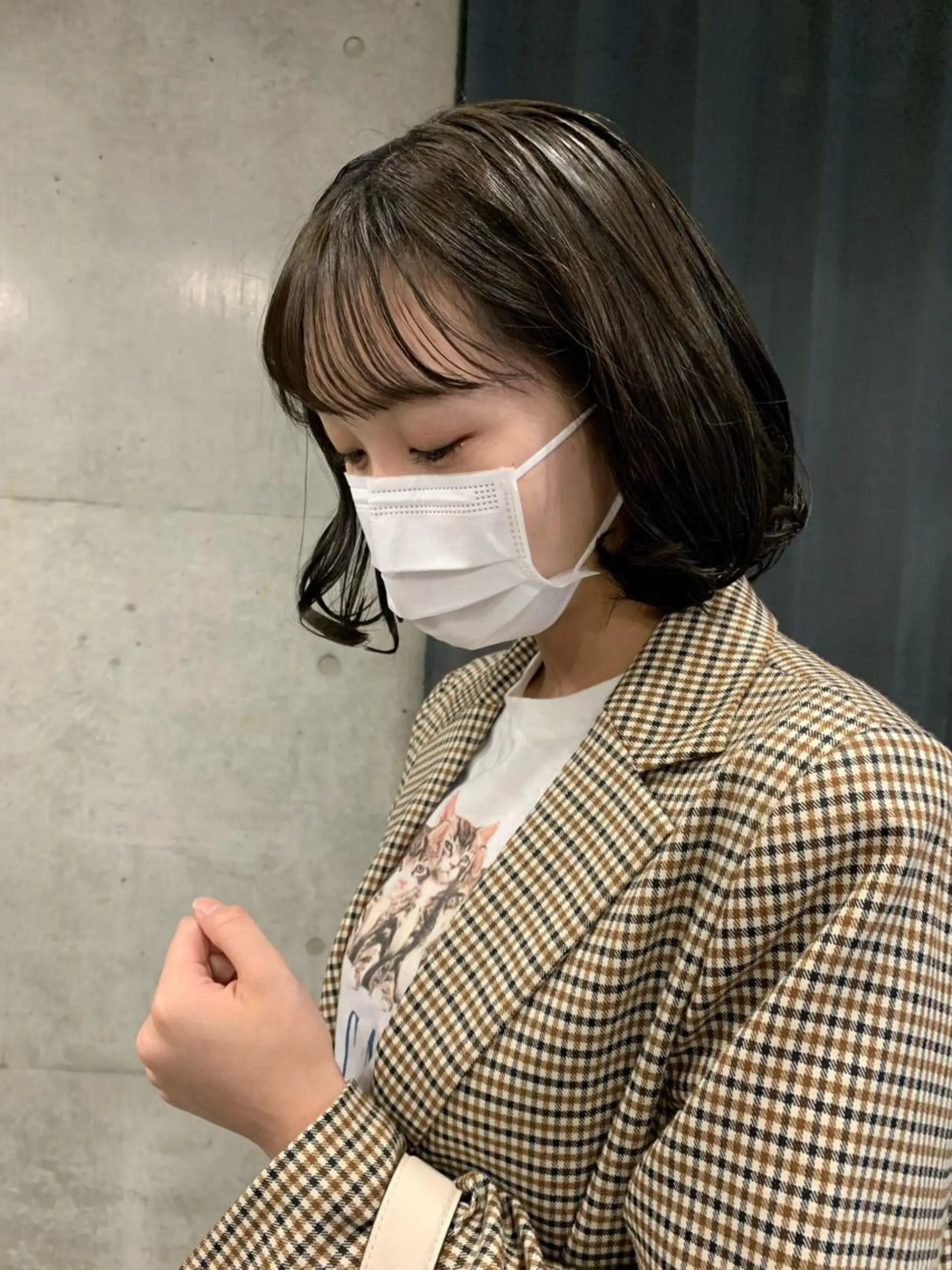 ショート カラー ボブパーマコテ巻き風 パーマNo1深江秀平のヘアスタイル