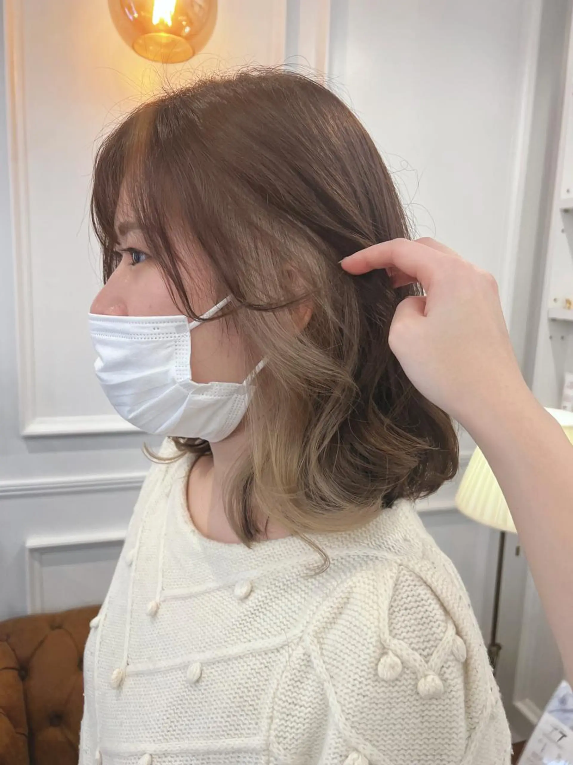 ミディアム ヘアカラー SANA推し美容師 CHISA🍒のヘアスタイル
