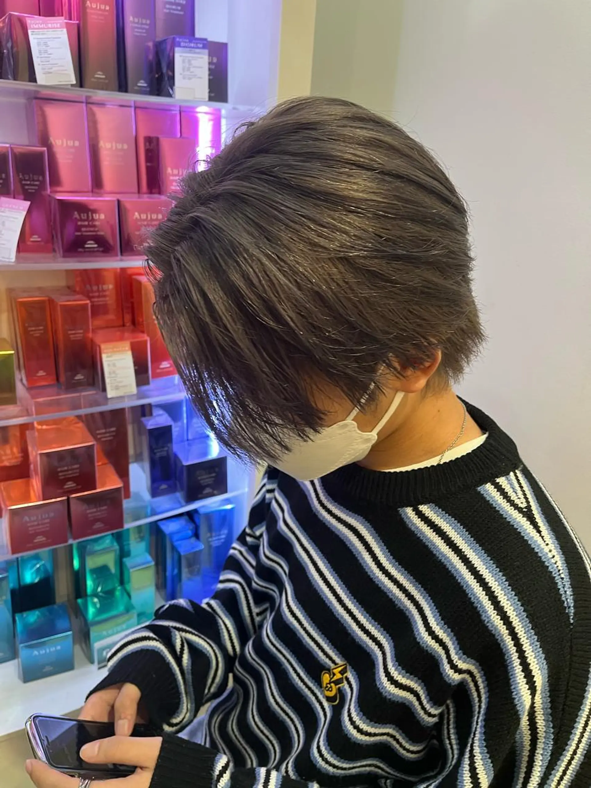 ショート カラー メンズ 🥇メンズパーマ /縮毛矯正/木村神心のヘアスタイル