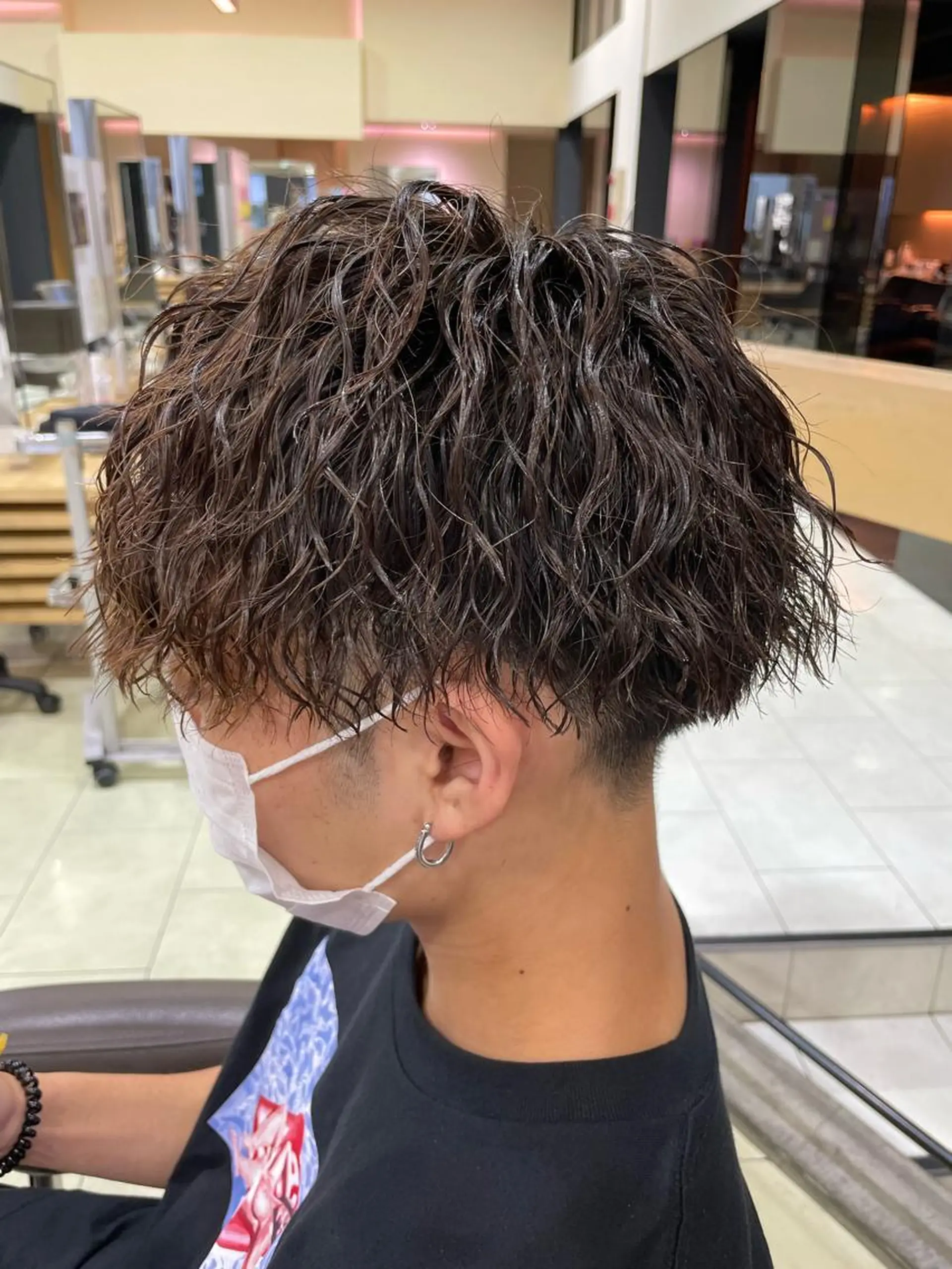 パーマ メンズ ｳﾙﾌ/ｾﾝﾀ- ﾊﾟｰﾄ【ﾅﾅﾐ】のヘアスタイル