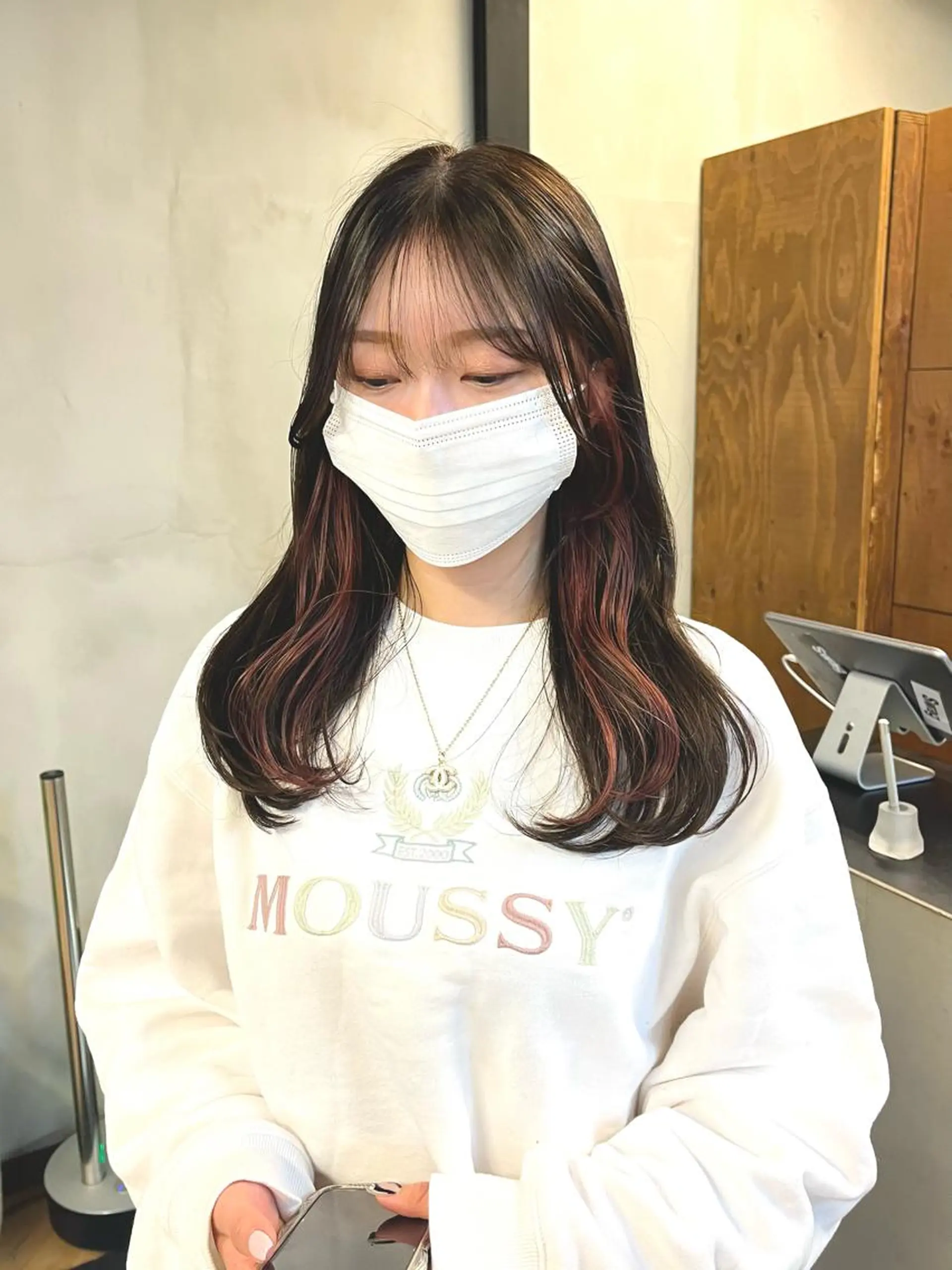 ロング カラー ブリーチ ピンクカラー esu西梅田所属・ena/ブリーチなし 透明感・レイヤー🎀のヘアスタイル