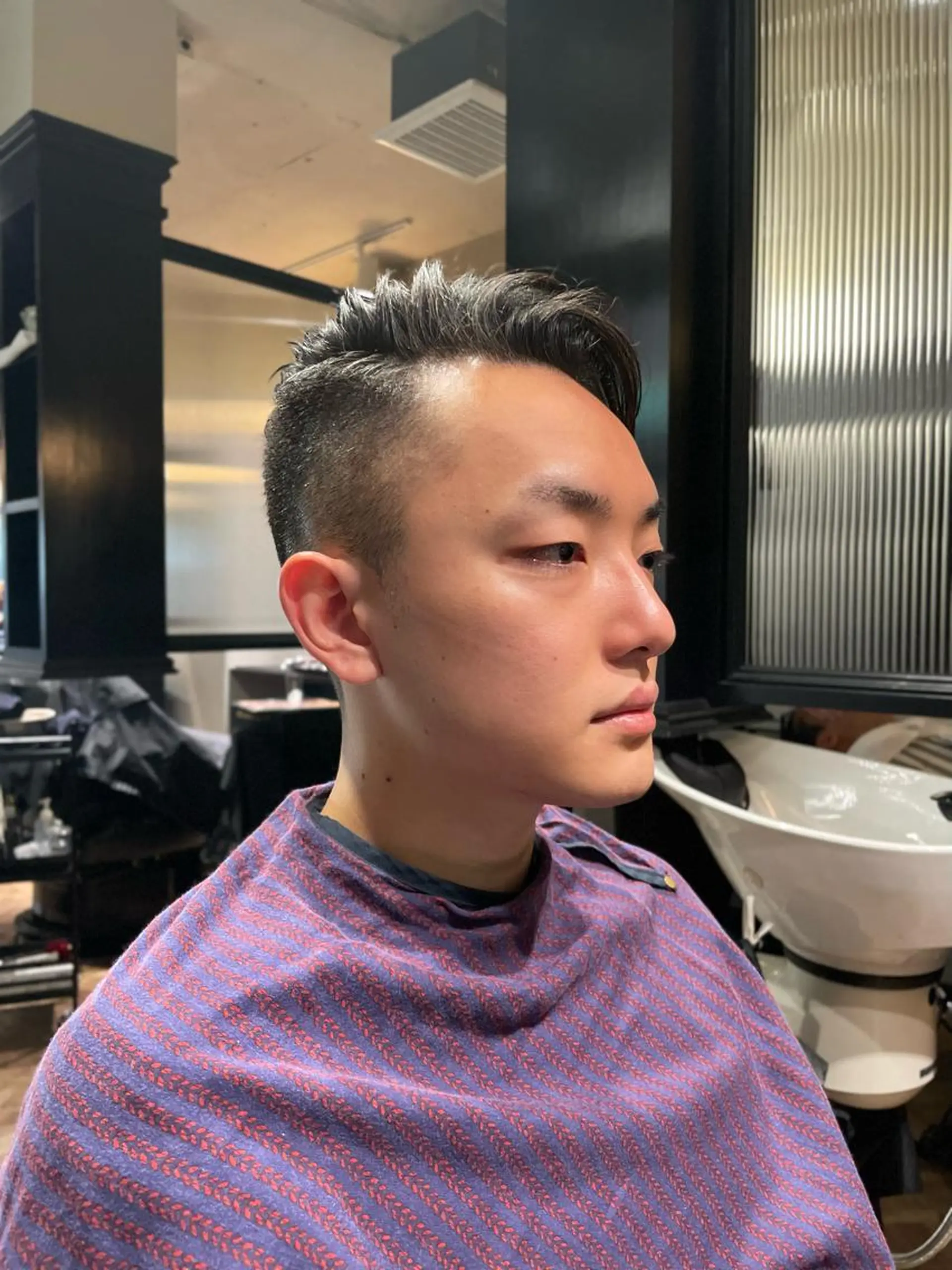 ショート メンズ カット ヘアセット メンズ眉毛ワックス 青山英憲のヘアスタイル