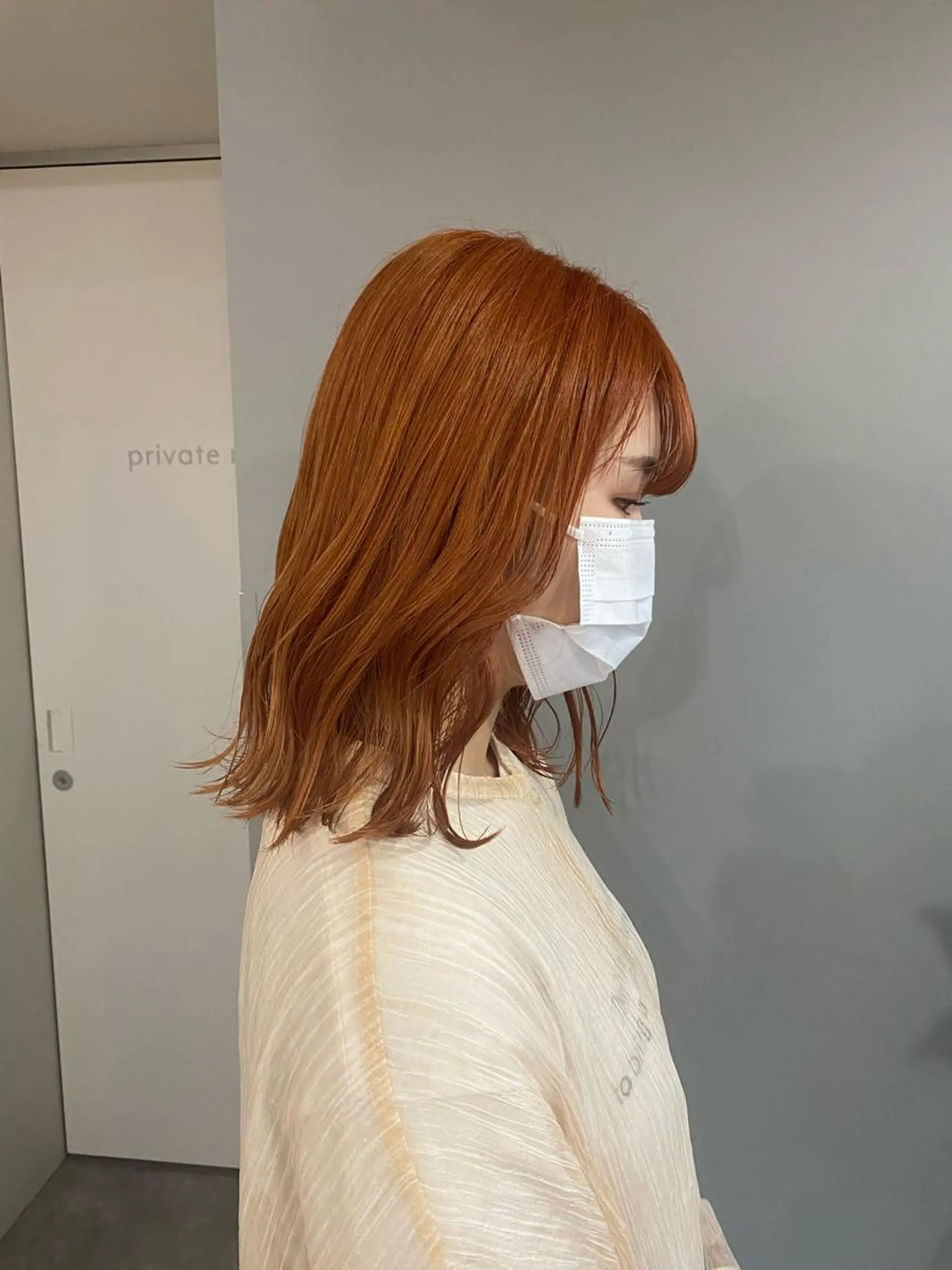 ミディアム カラー ヘアアレンジ ブリーチ ヘアカラー ボブ /ニュアンス/ satomi🧸💖のヘアスタイル