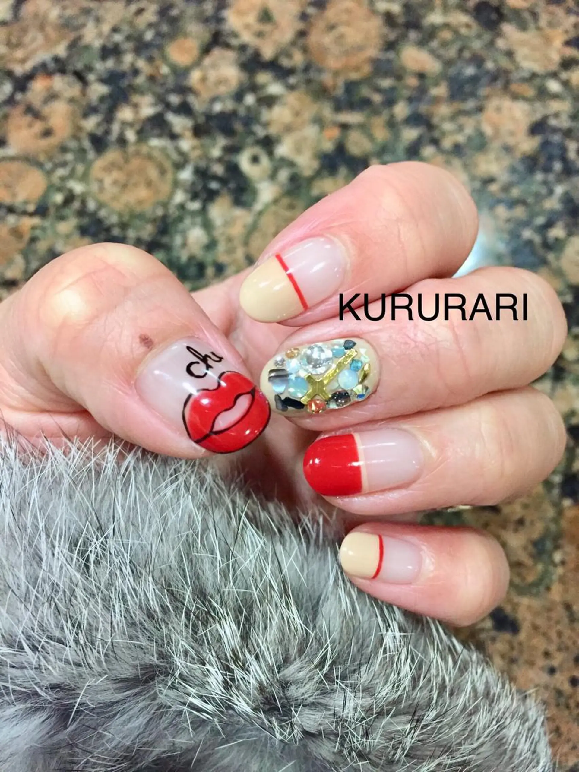 ネイル アートネイル ジェルネイル 持ち込み KURURARI NAILのネイルデザイン