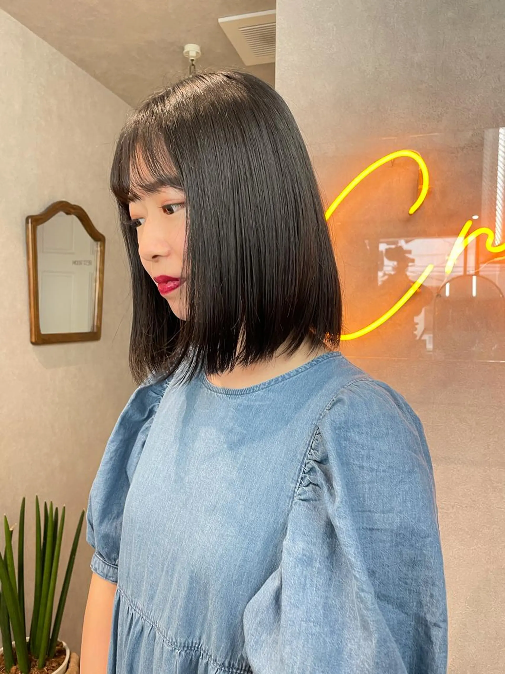 ミディアム カラー 髪質改善 トリートメント トリートメント ナチュラル透明感🌱 小山美樹子のヘアスタイル