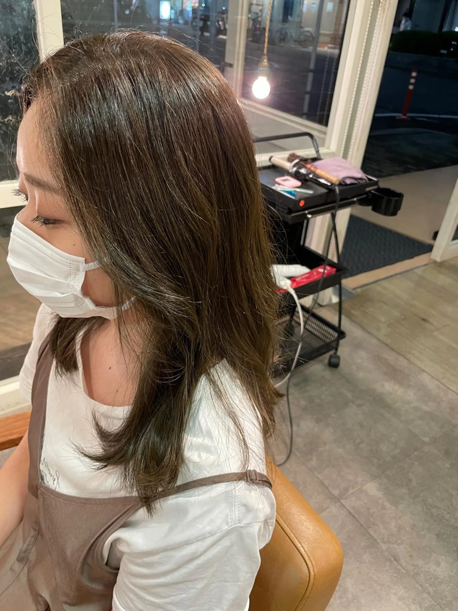 セミロング カラー ブラウンカラー オリーブブラウン TONAI  atil所属・切りっぱなしボブ/ 三瀬翔のヘアスタイル