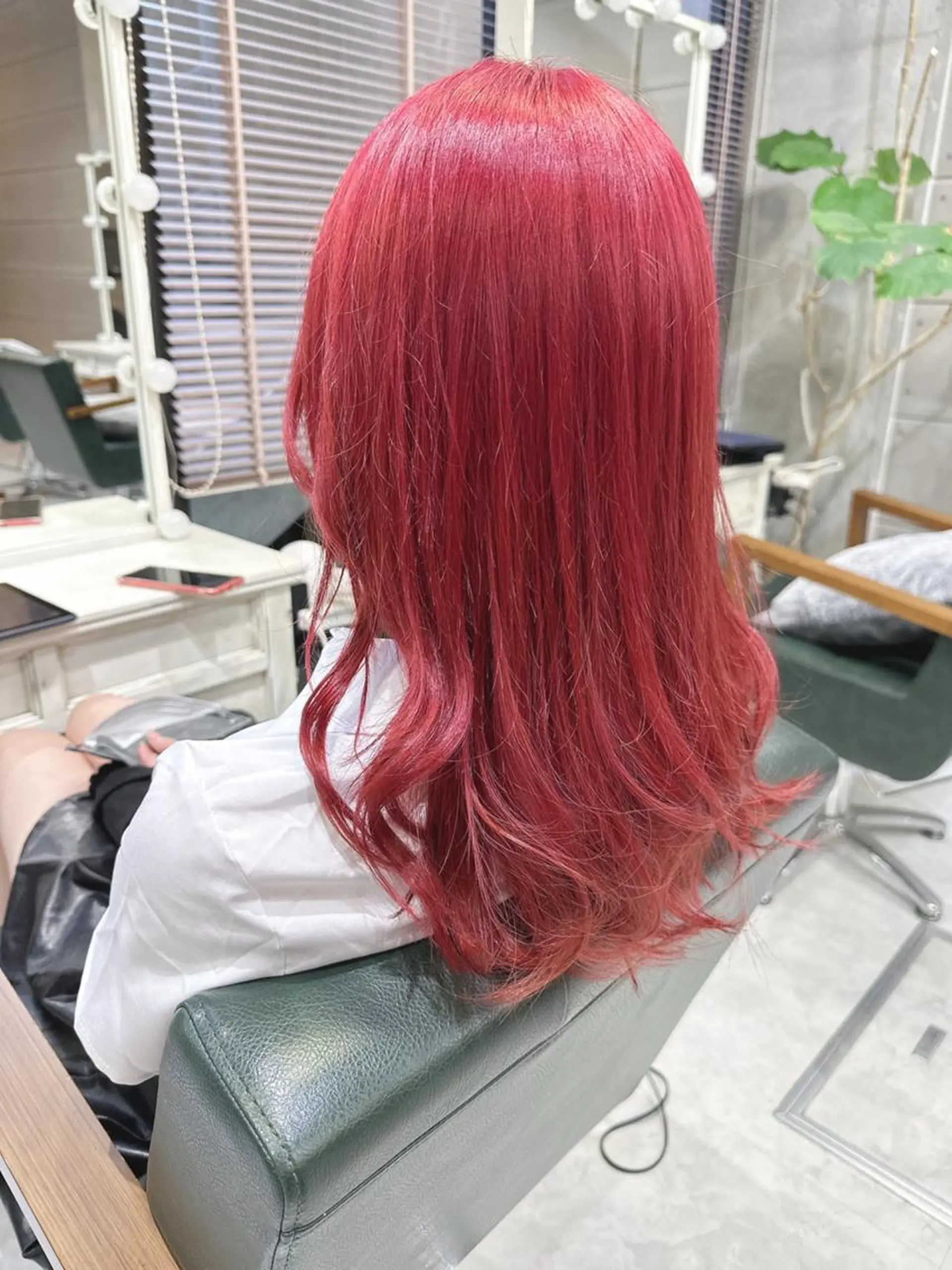 ロング カラー ブリーチ ダブルカラー レッドカラー ロング モテ髪透明感❤️ デイズヘアカラーのヘアスタイル