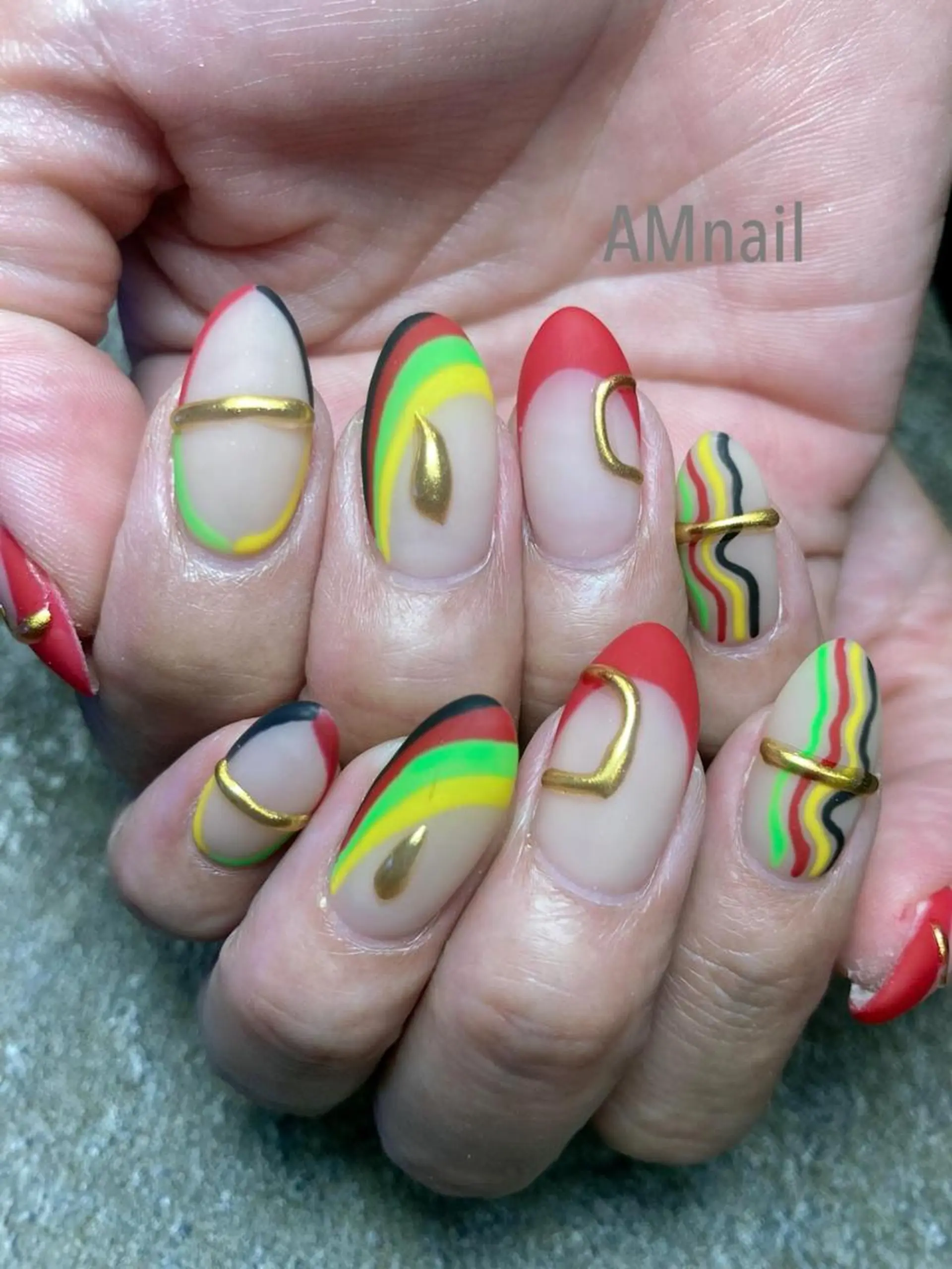 ネイル アートネイル 持ち込み ハンドネイル Am:nail 柏 SUE（スゥ）のネイルデザイン