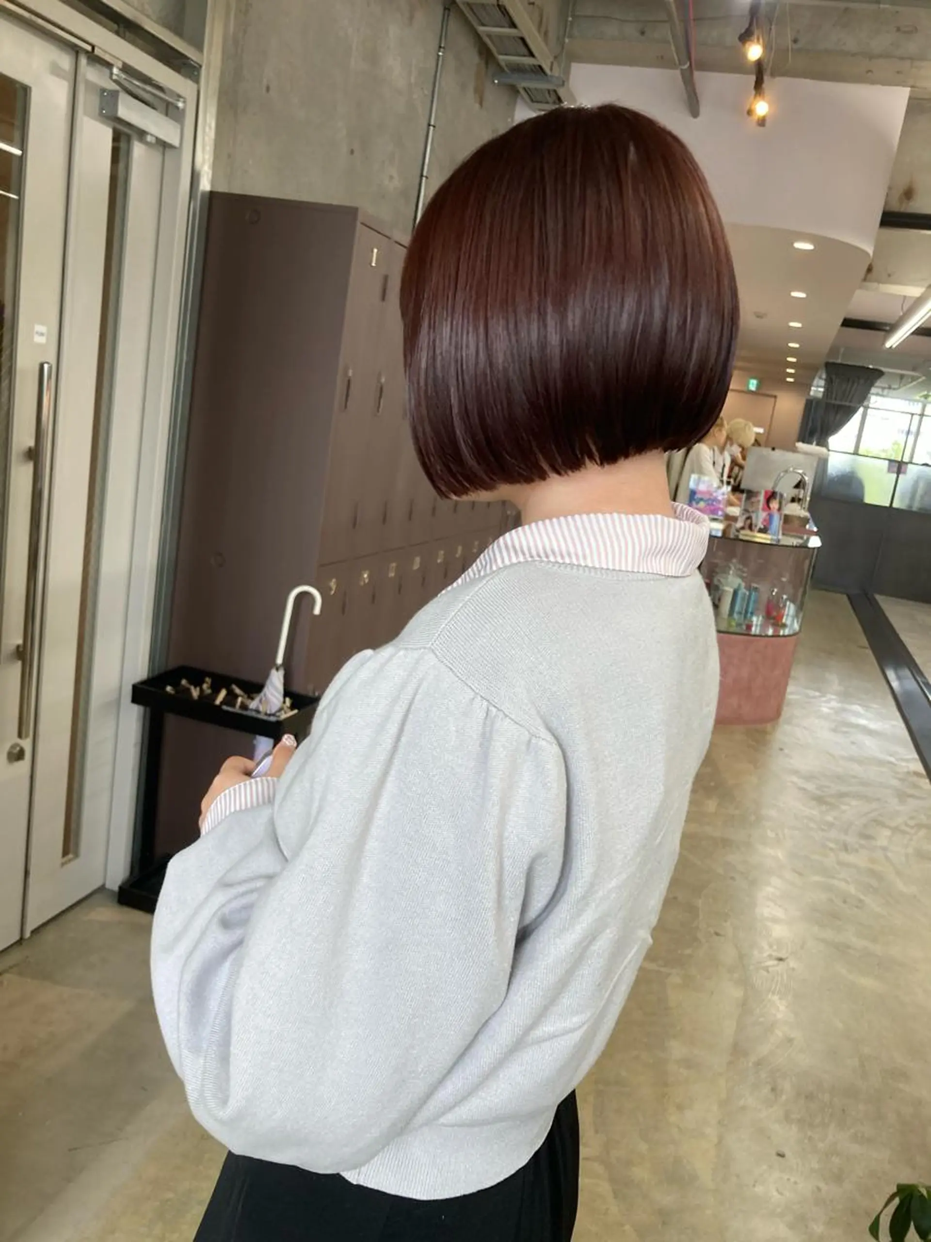 ミディアム カラー ボブ カット 縮毛矯正 小木曽智美 /ボブ/ショートのヘアスタイル